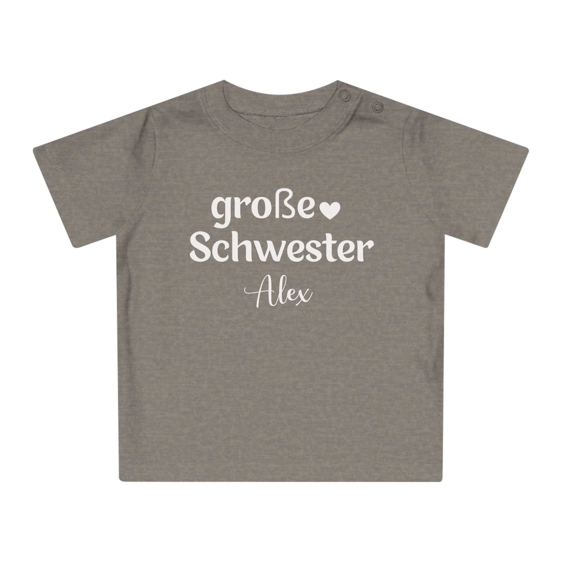 mamagibt T-Shirt Baby große Schwester T-Shirt Baby große Schwester Heather Grey Melange
