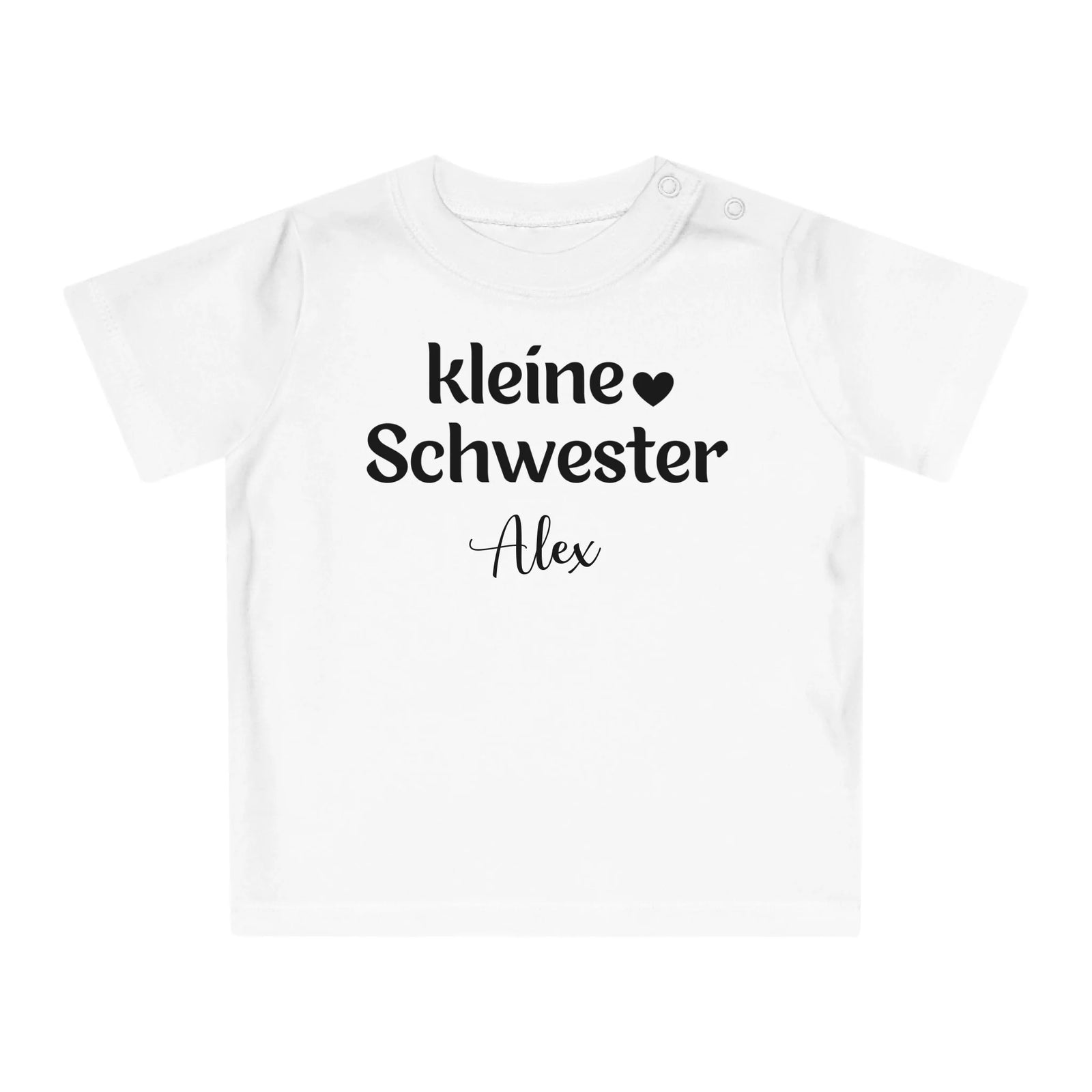 mamagibt T-Shirt Baby kleine Schwester T-Shirt Baby kleine Schwester White