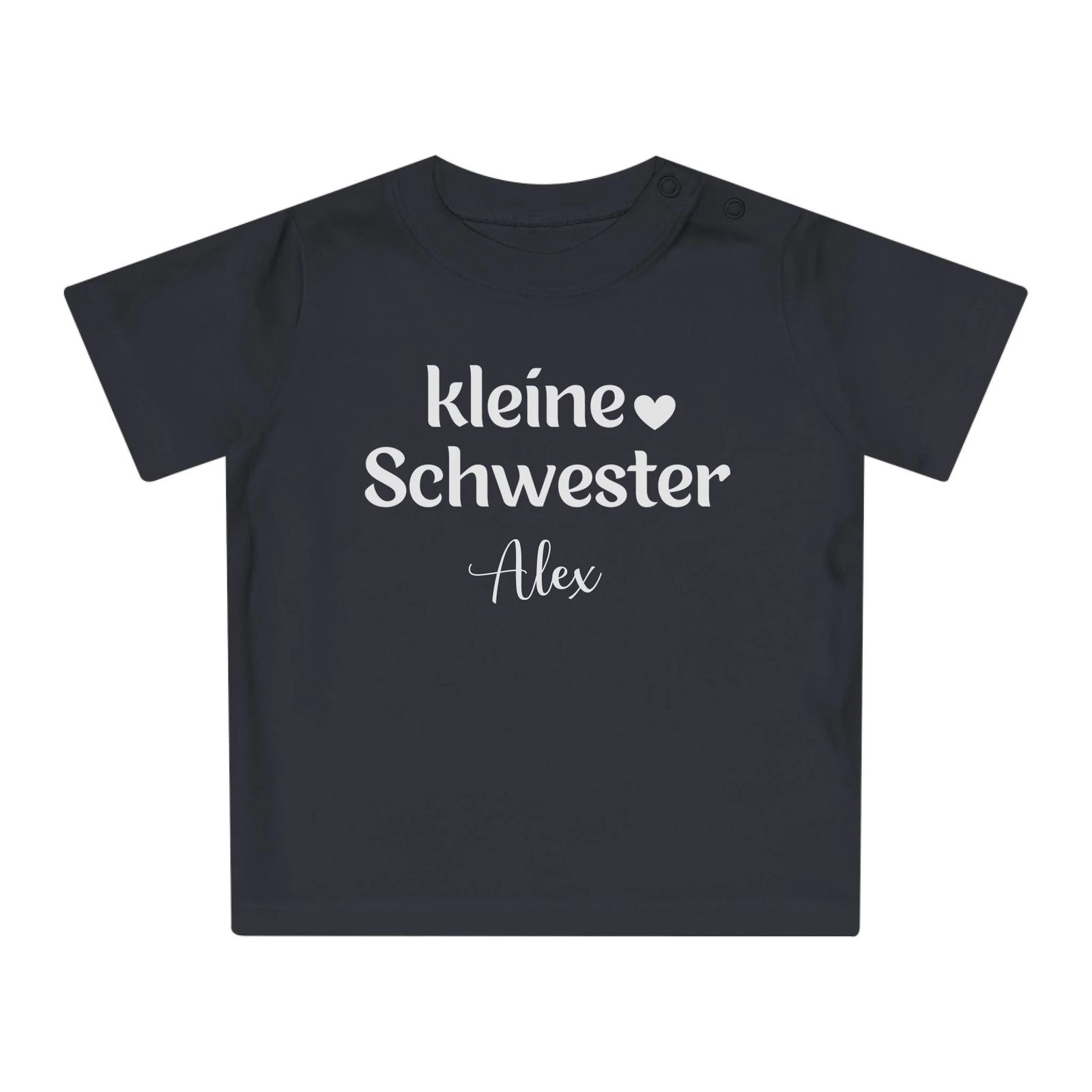 mamagibt T-Shirt Baby kleine Schwester T-Shirt Baby kleine Schwester Black