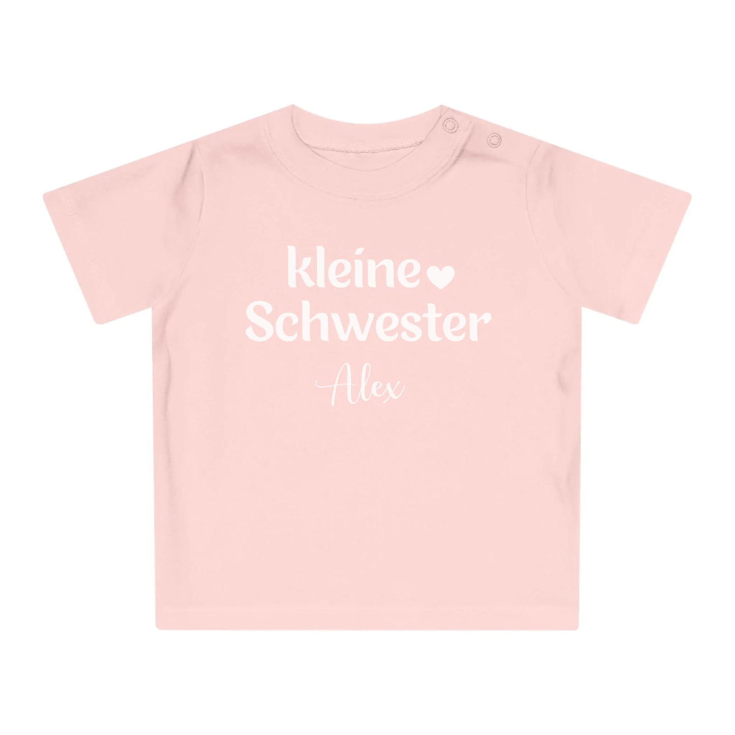 mamagibt T-Shirt Baby kleine Schwester T-Shirt Baby kleine Schwester Powder Pink