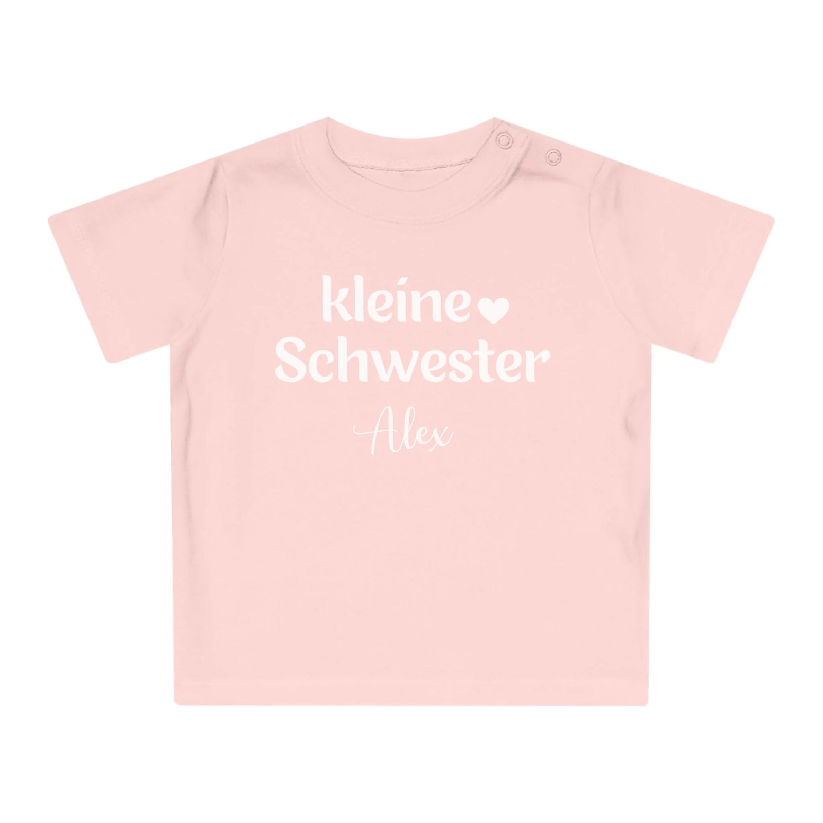 mamagibt T-Shirt Baby kleine Schwester T-Shirt Baby kleine Schwester Powder Pink