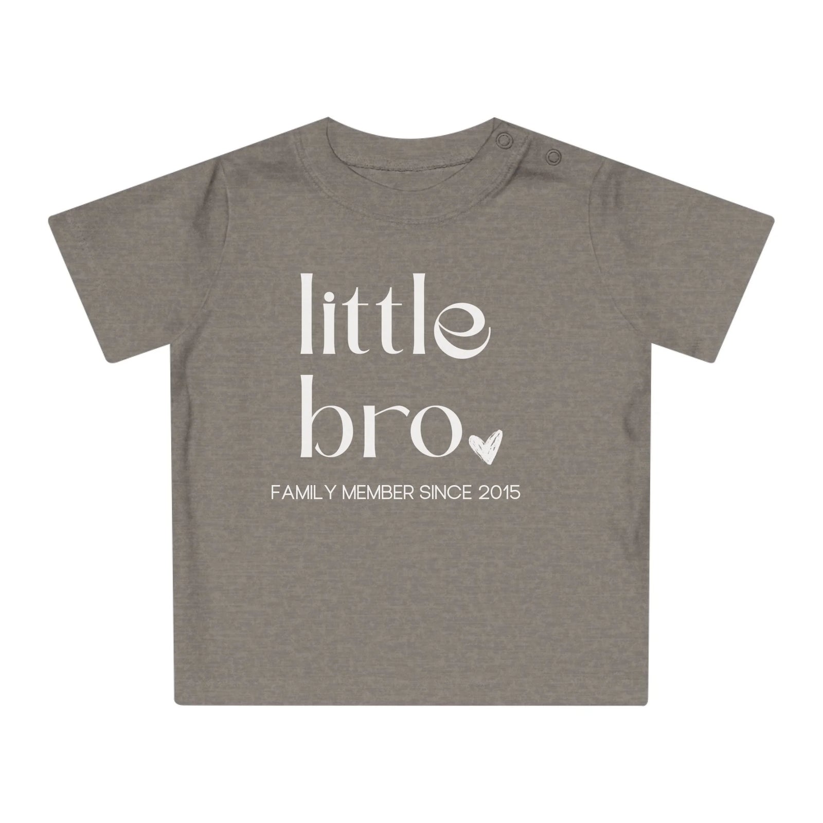 mamagibt Baby T-Shirt lil bro Baby T-Shirt lil bro Heather Grey Melange
