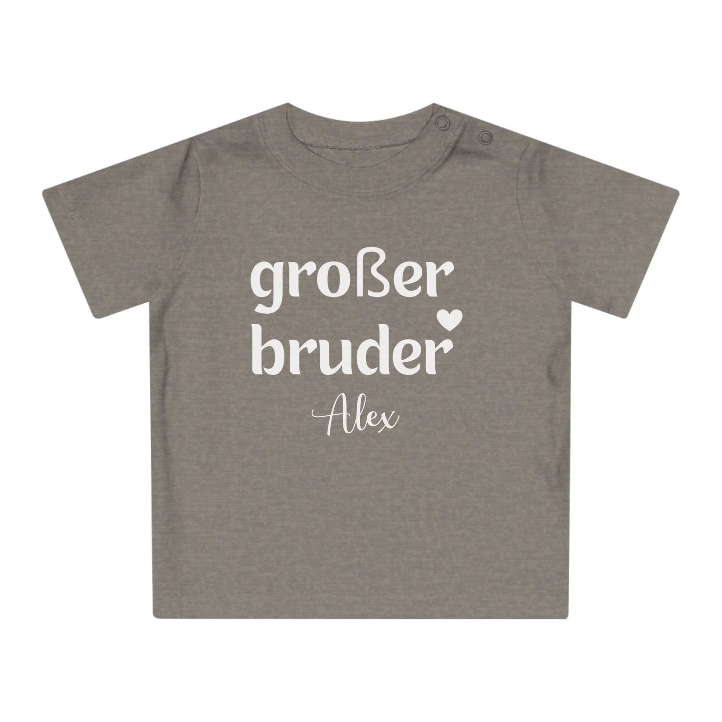 mamagibt Baby T-Shirt großer Bruder Baby T-Shirt großer Bruder Heather Grey Melange