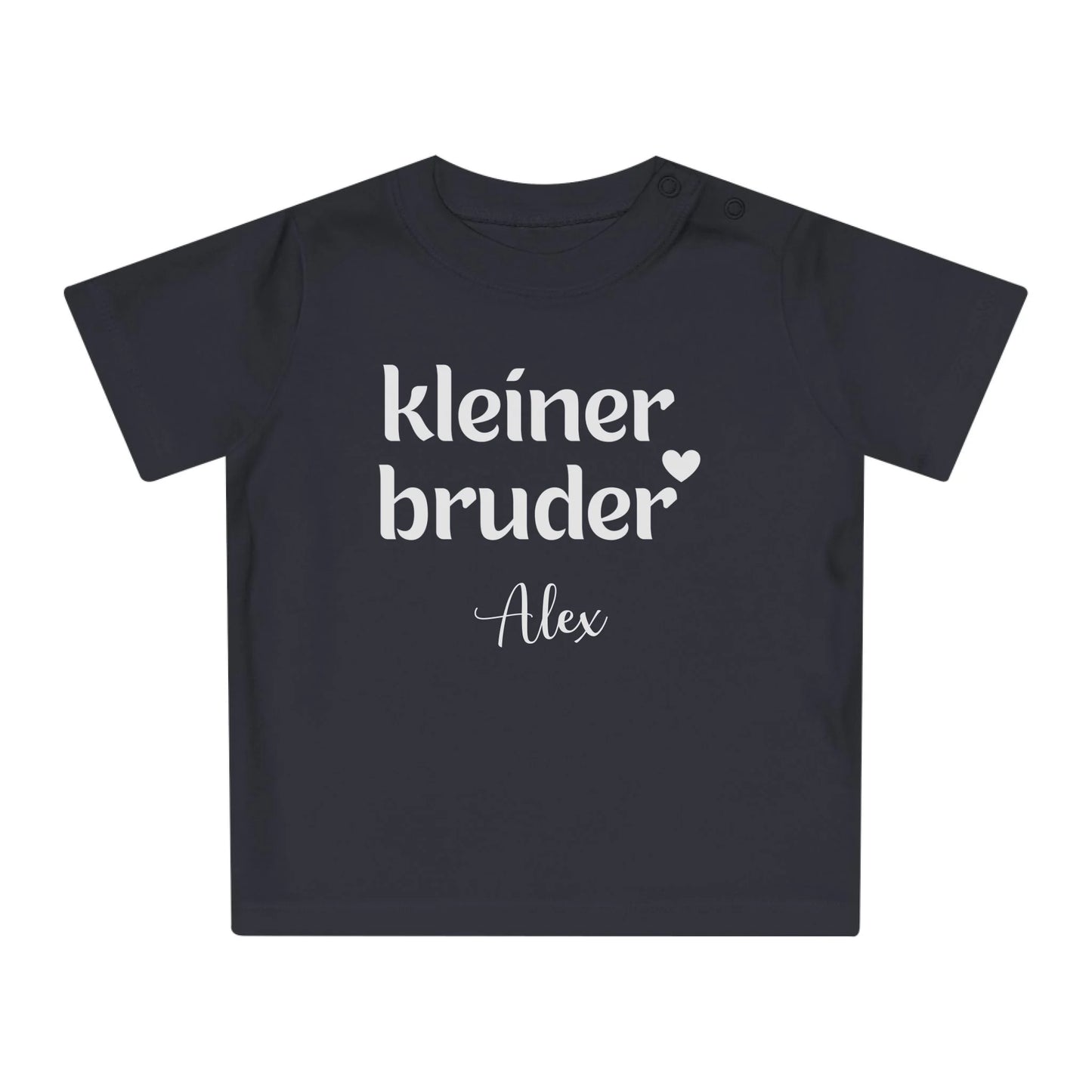 mamagibt Baby T-Shirt kleiner Bruder Baby T-Shirt kleiner Bruder Black