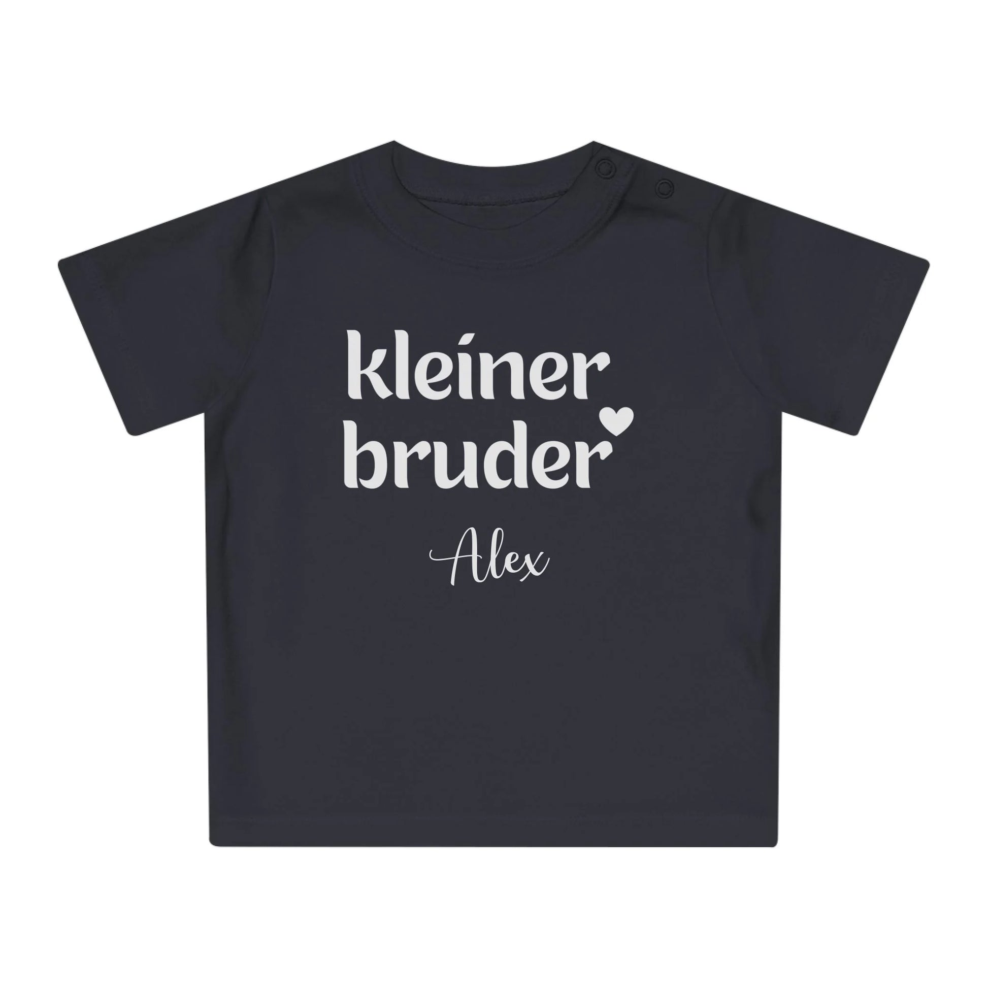 mamagibt Baby T-Shirt kleiner Bruder Baby T-Shirt kleiner Bruder Black
