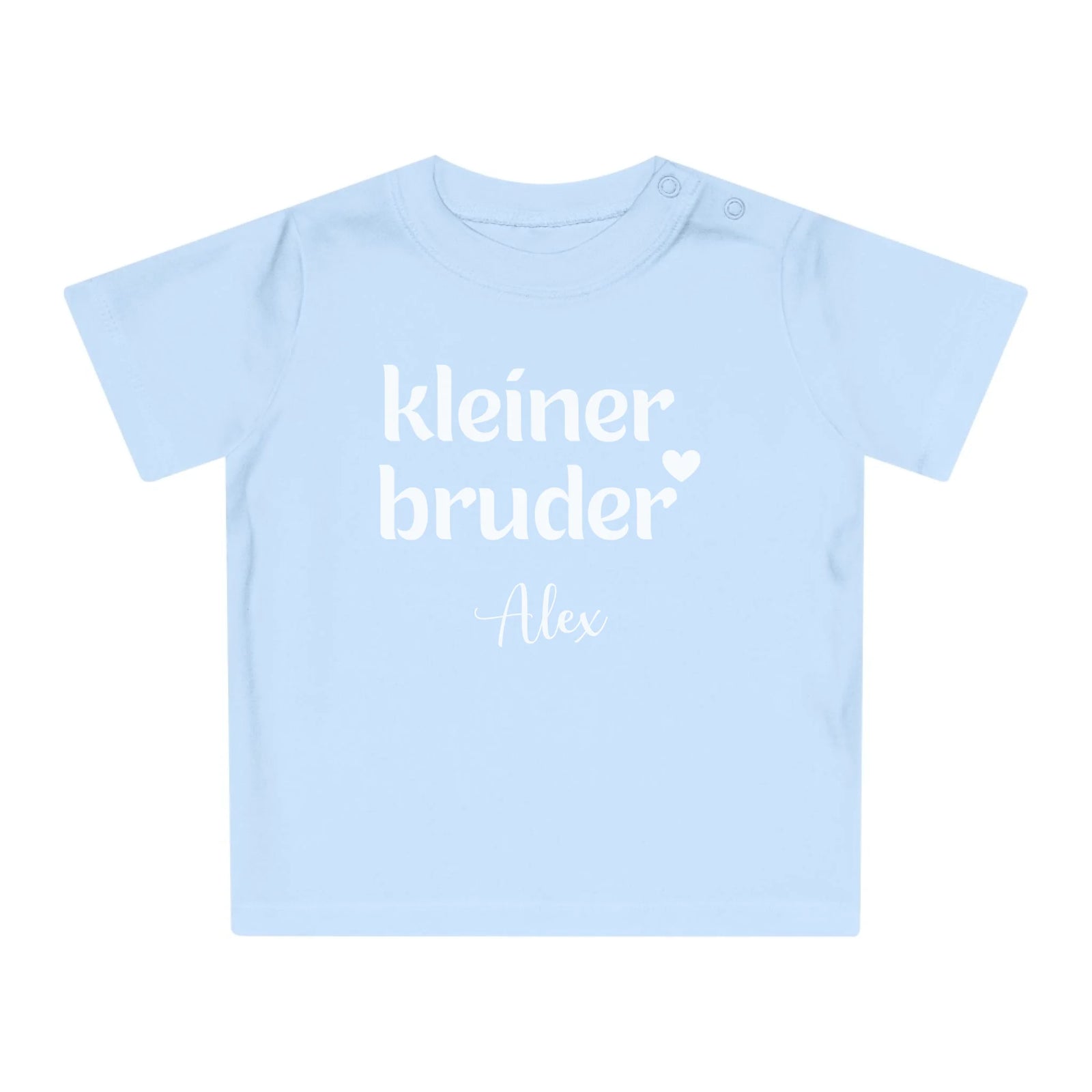 mamagibt Baby T-Shirt kleiner Bruder Baby T-Shirt kleiner Bruder Dusty Blue