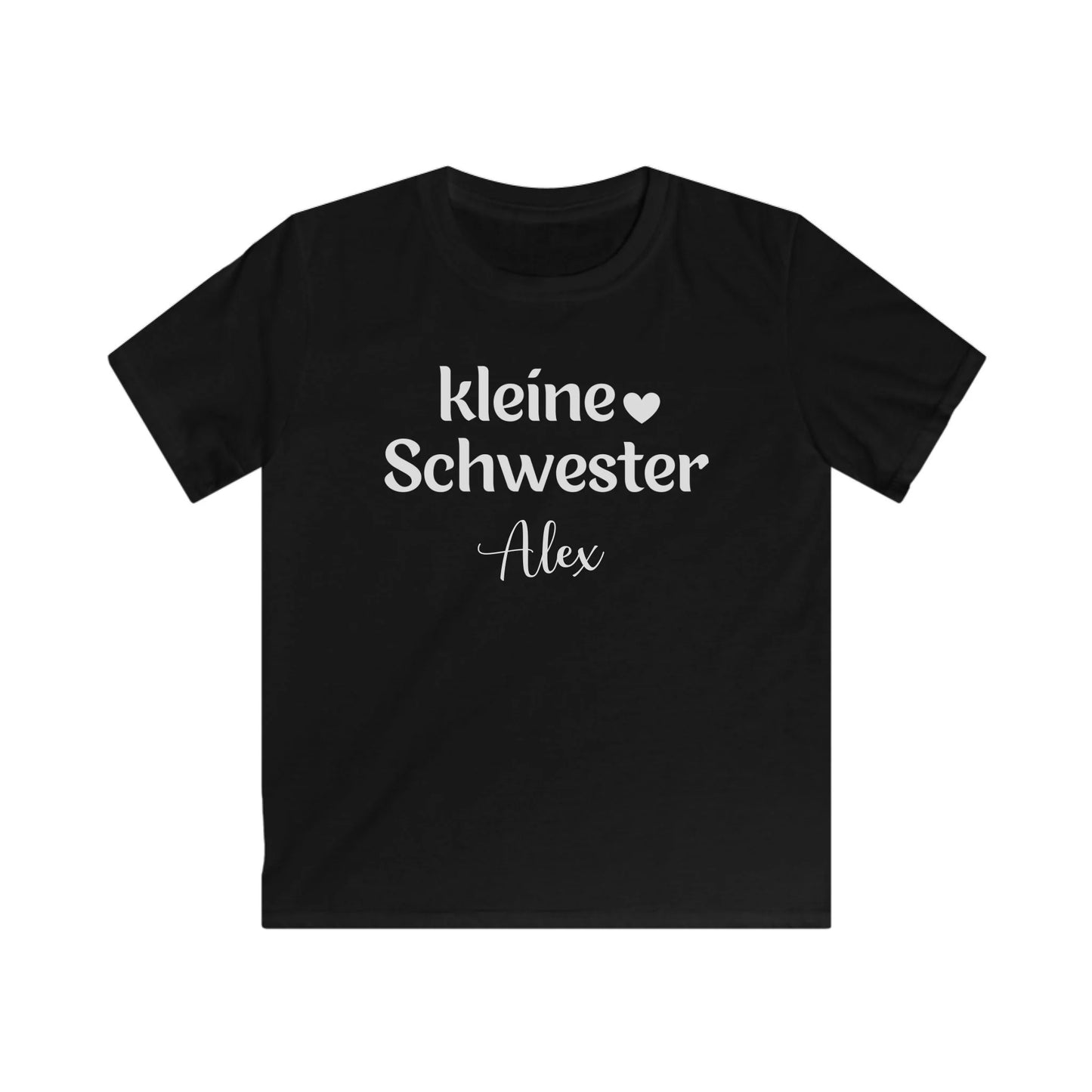mamagibt Kinder T-Shirt kleine Schwester Kinder T-Shirt kleine Schwester Black