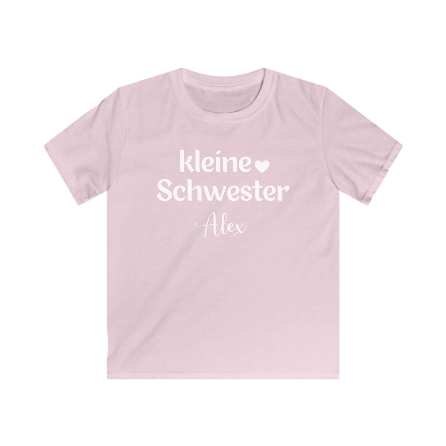 mamagibt Kinder T-Shirt kleine Schwester Kinder T-Shirt kleine Schwester Light Pink