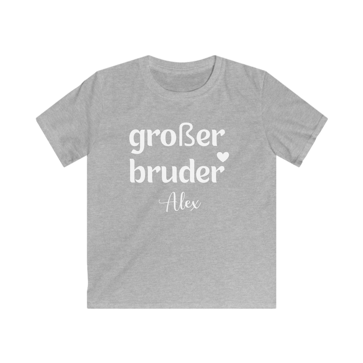 Printify Kinder T-Shirt großer Bruder Kinder T-Shirt großer Bruder Sport Grey