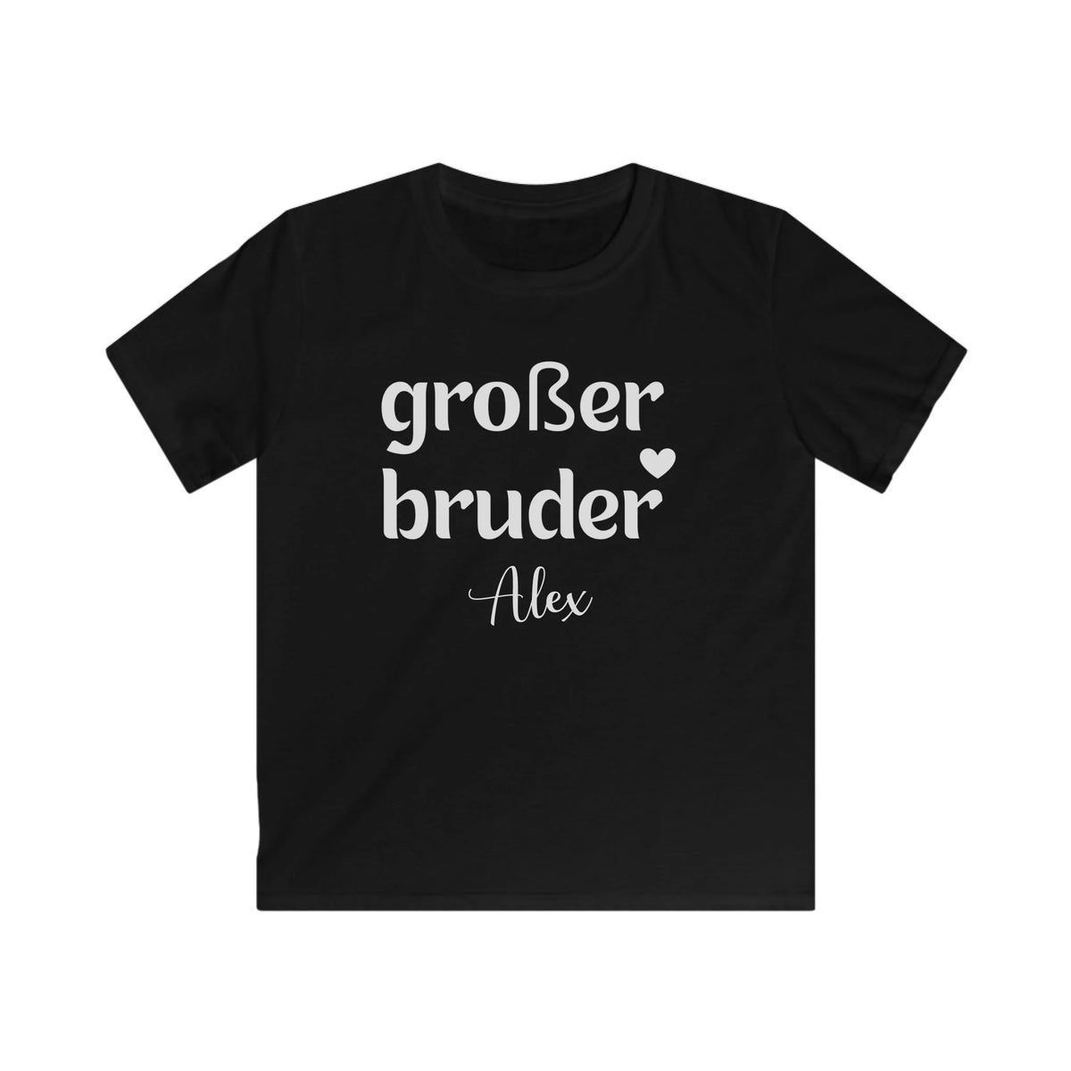 Printify Kinder T-Shirt großer Bruder Kinder T-Shirt großer Bruder Black