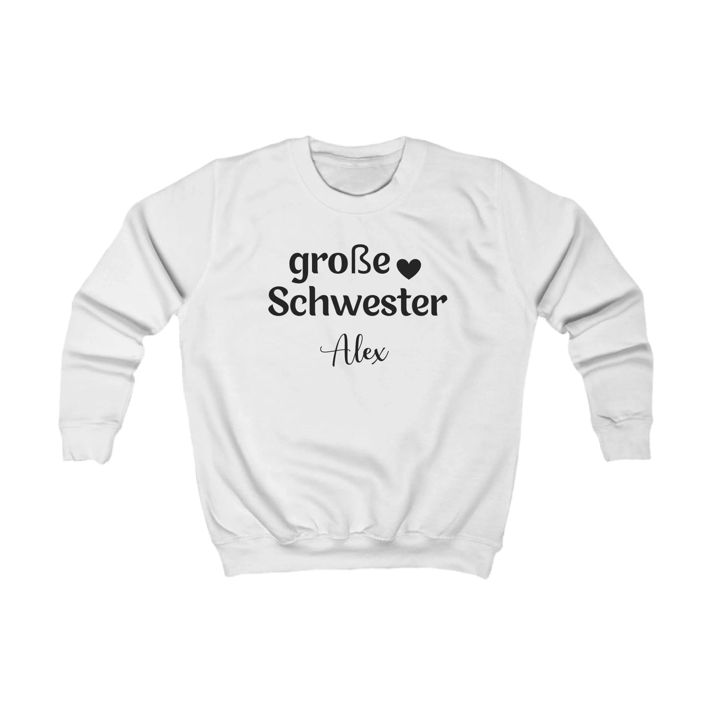 mamagibt Kinder Sweatshirt große Schwester Kinder Sweatshirt große Schwester Arctic White