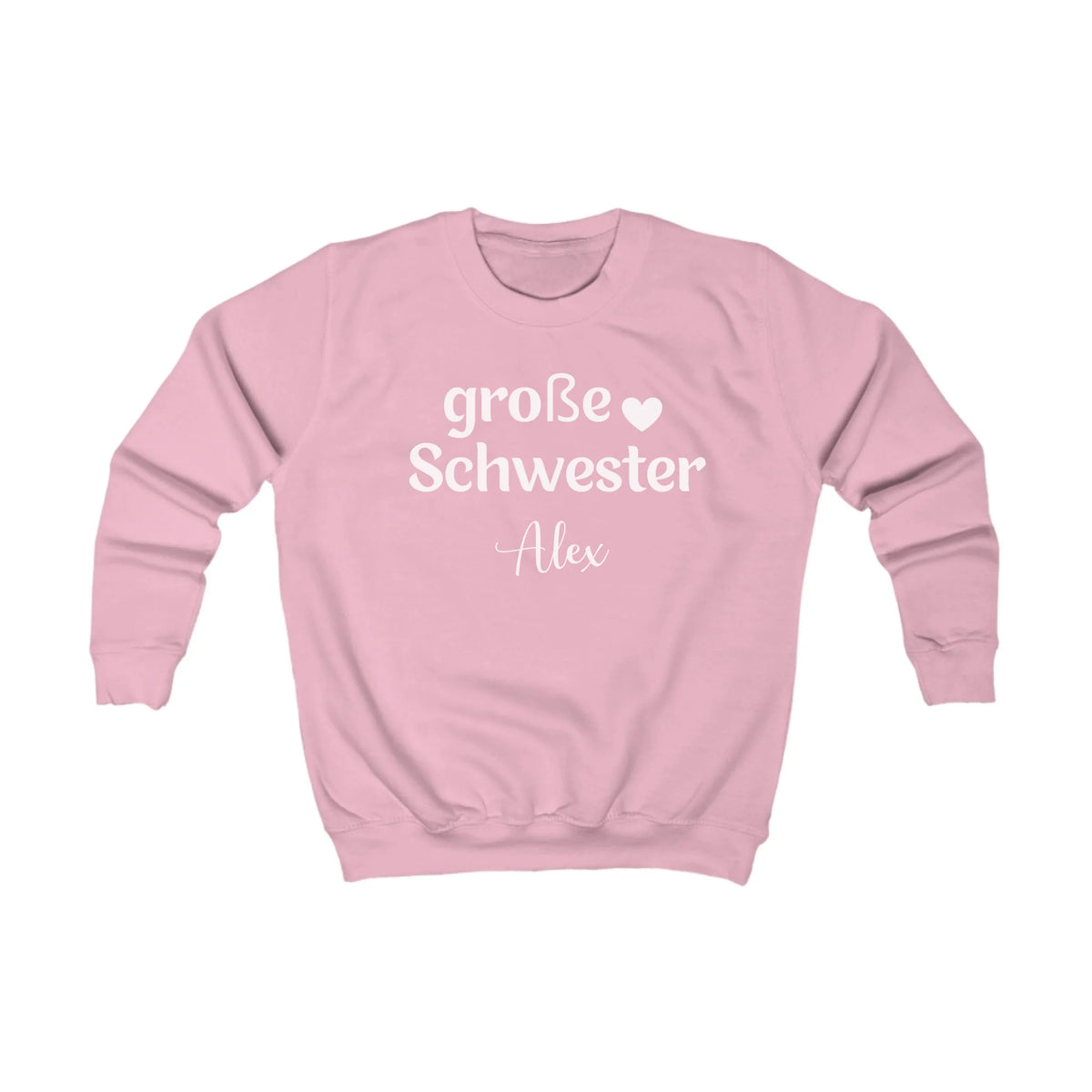 mamagibt Kinder Sweatshirt große Schwester Kinder Sweatshirt große Schwester Baby Pink
