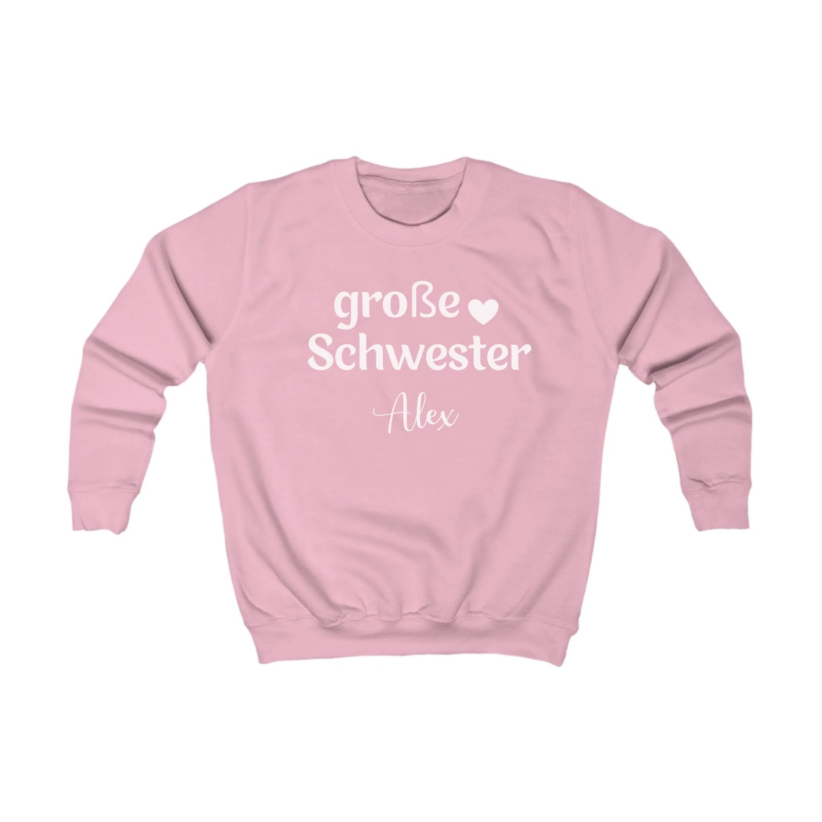 mamagibt Kinder Sweatshirt große Schwester Kinder Sweatshirt große Schwester Baby Pink