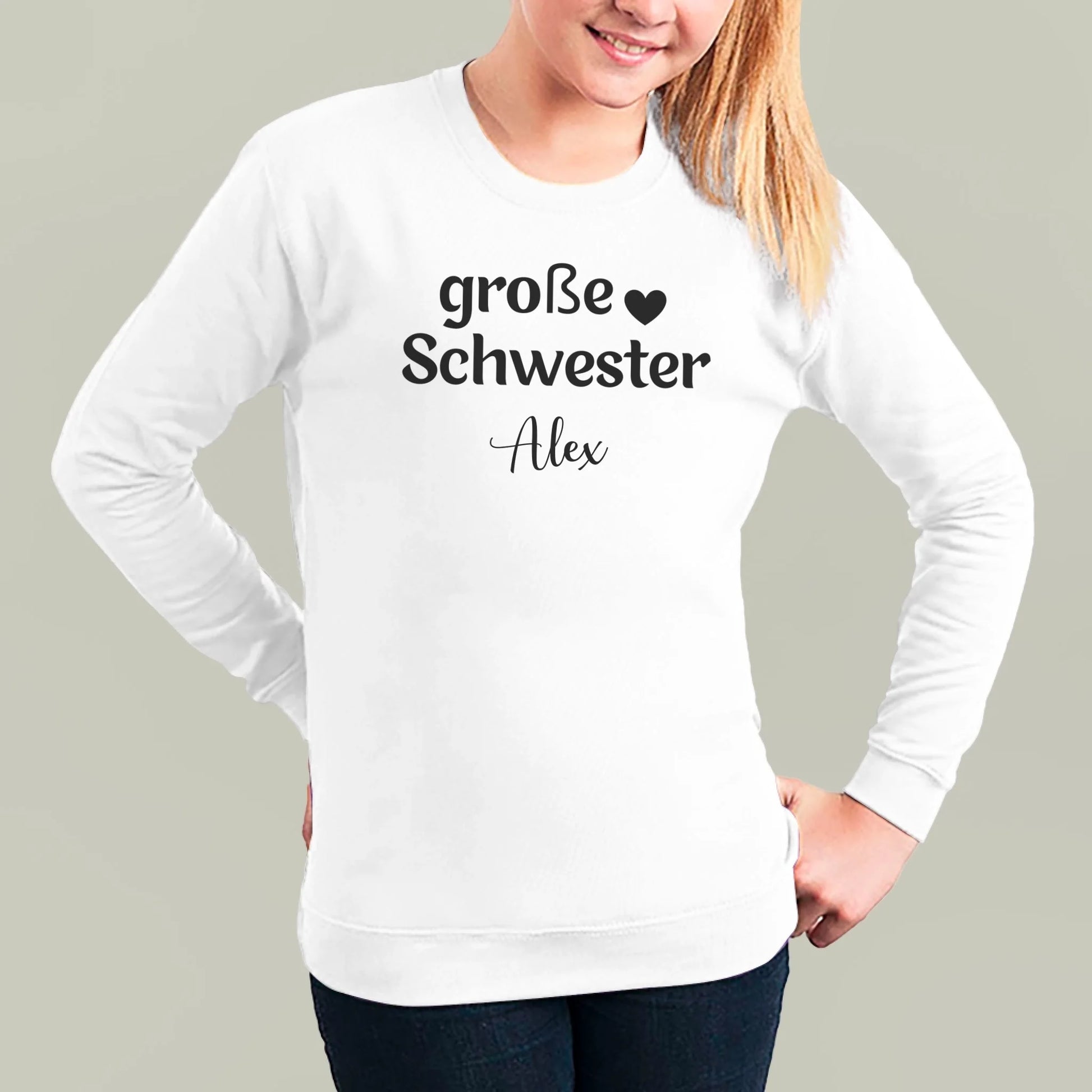 mamagibt Kinder Sweatshirt große Schwester