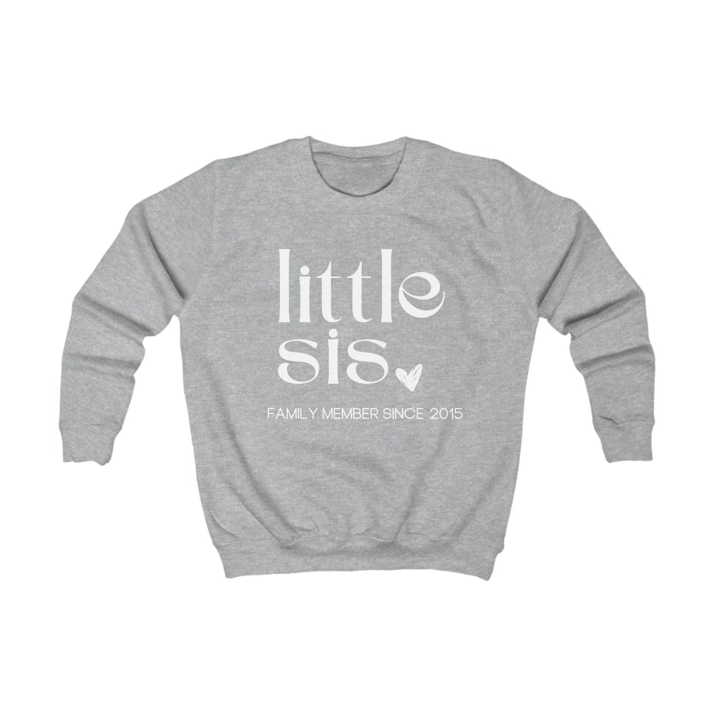 Printify Kinder Sweatshirt lil sis Kinder Sweatshirt lil sis Heather Grey