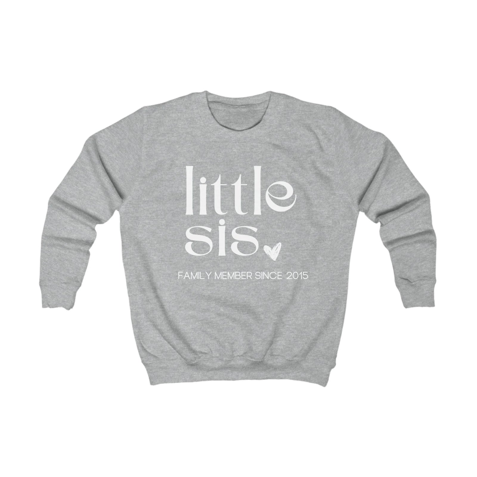 Printify Kinder Sweatshirt lil sis Kinder Sweatshirt lil sis Heather Grey
