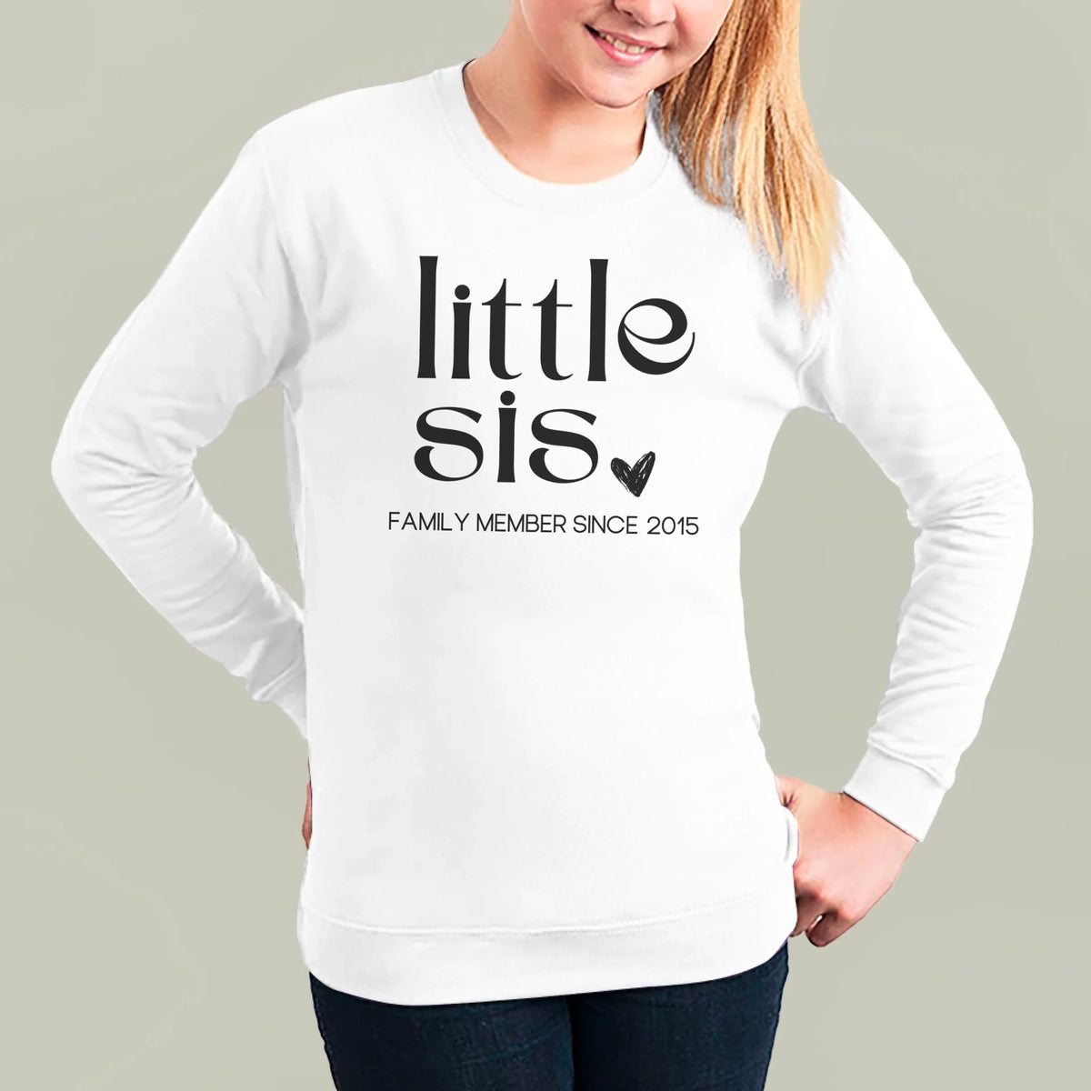 Printify Kinder Sweatshirt lil sis