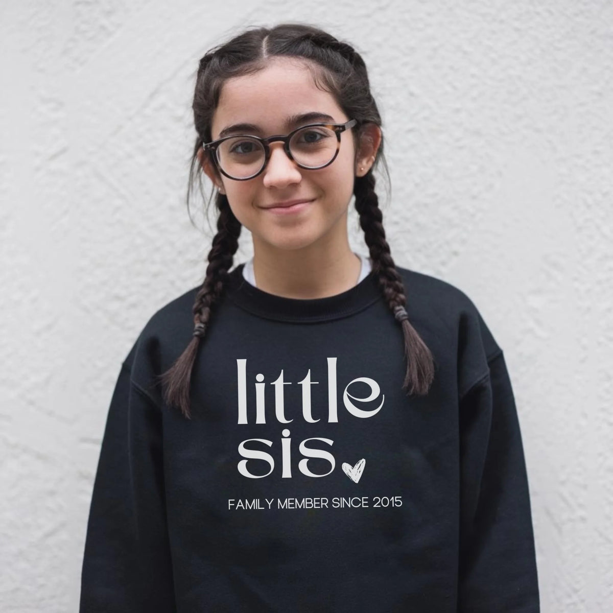 Printify Kinder Sweatshirt lil sis Kinder Sweatshirt lil sis Jet Black