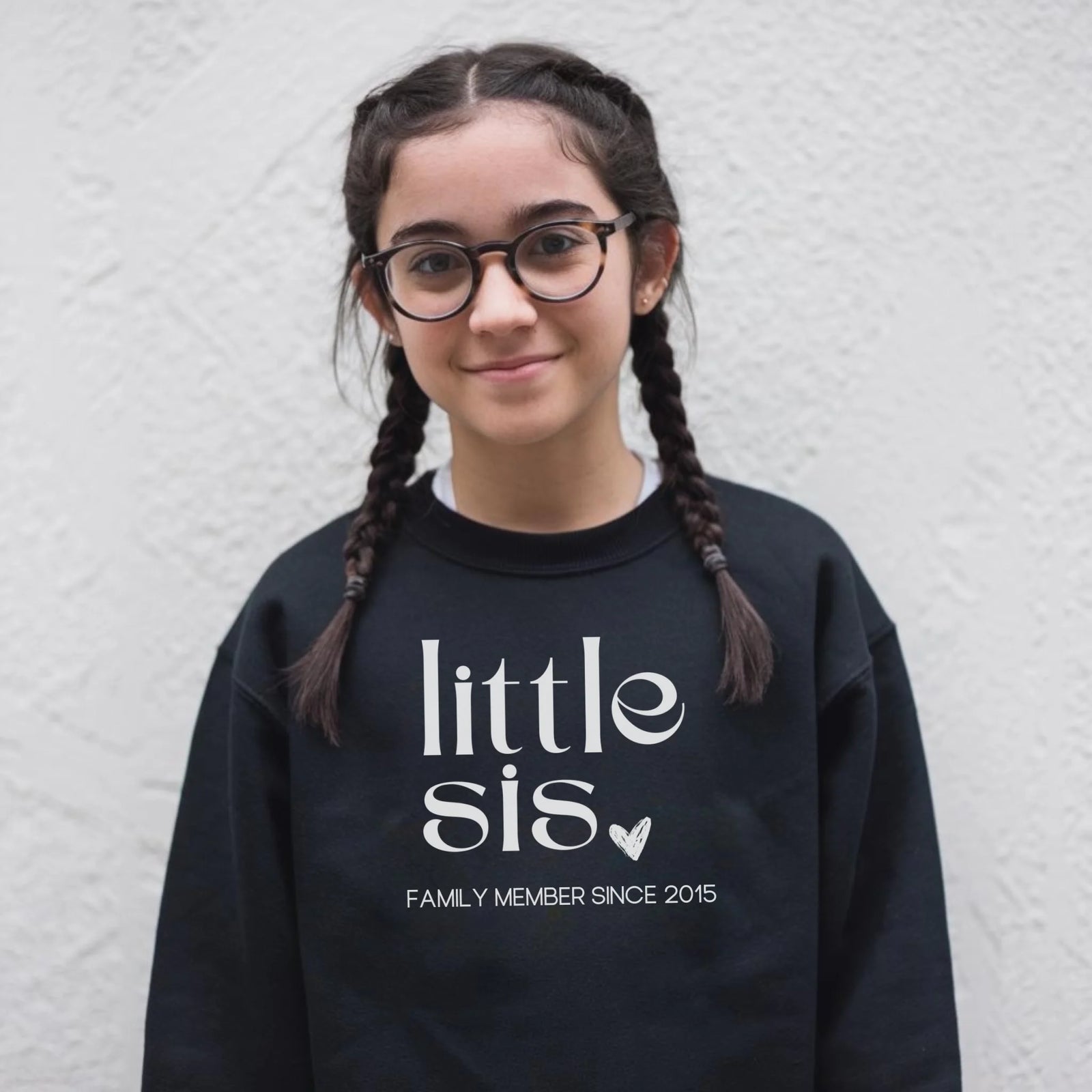 Printify Kinder Sweatshirt lil sis Kinder Sweatshirt lil sis Jet Black