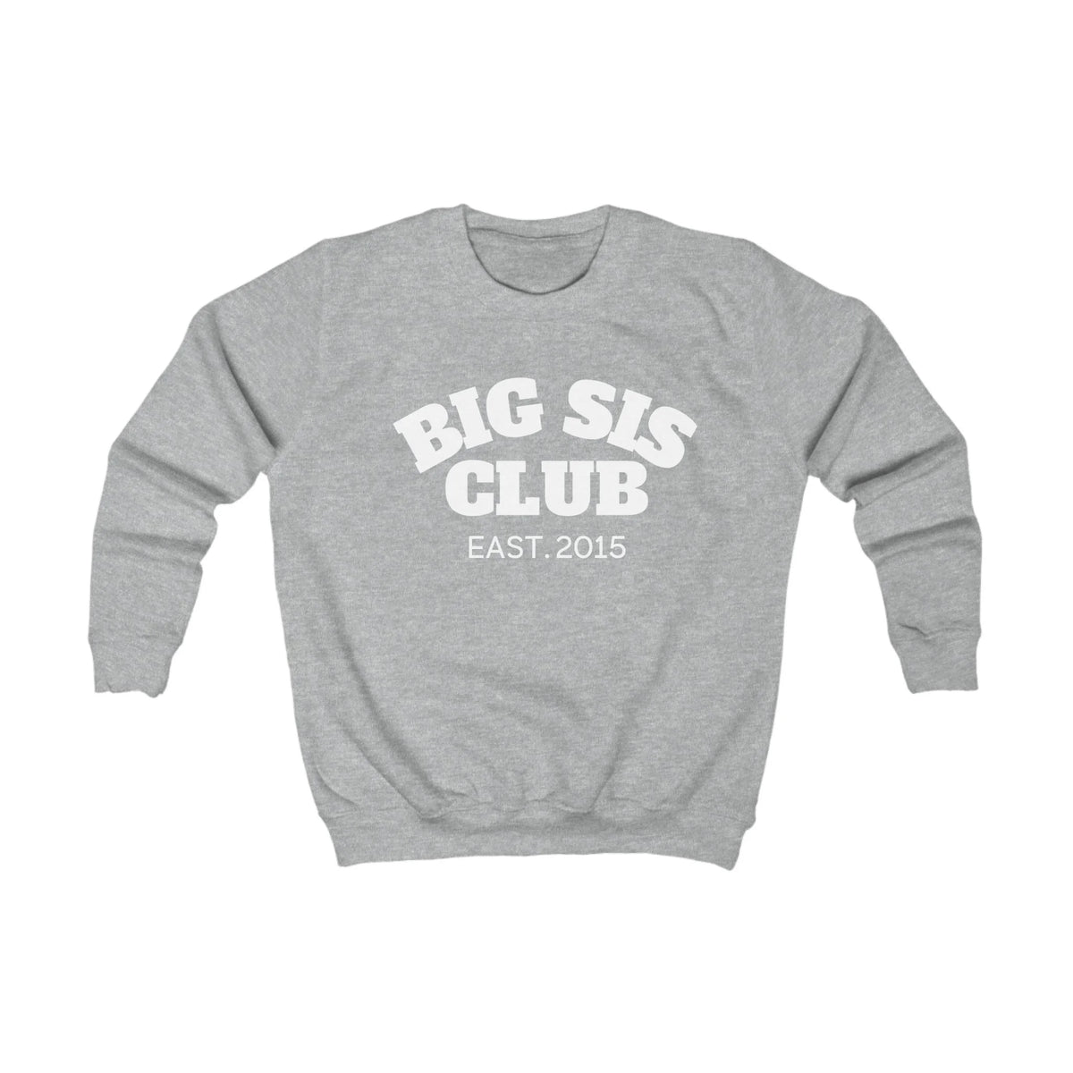 mamagibt Kinder Sweatshirt big sis club Kinder Sweatshirt big sis club Heather Grey