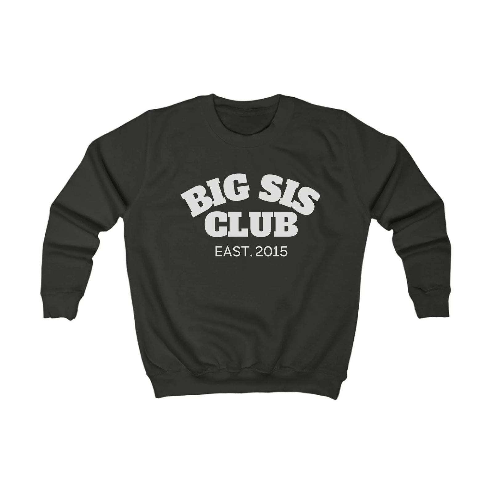 mamagibt Kinder Sweatshirt big sis club Kinder Sweatshirt big sis club Jet Black