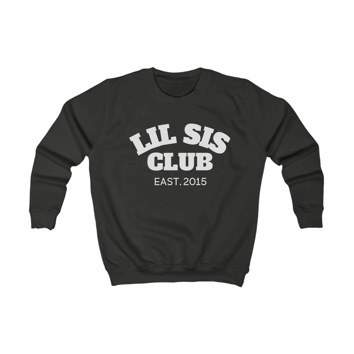 mamagibt Kinder Sweatshirt lil sis club Kinder Sweatshirt lil sis club Jet Black