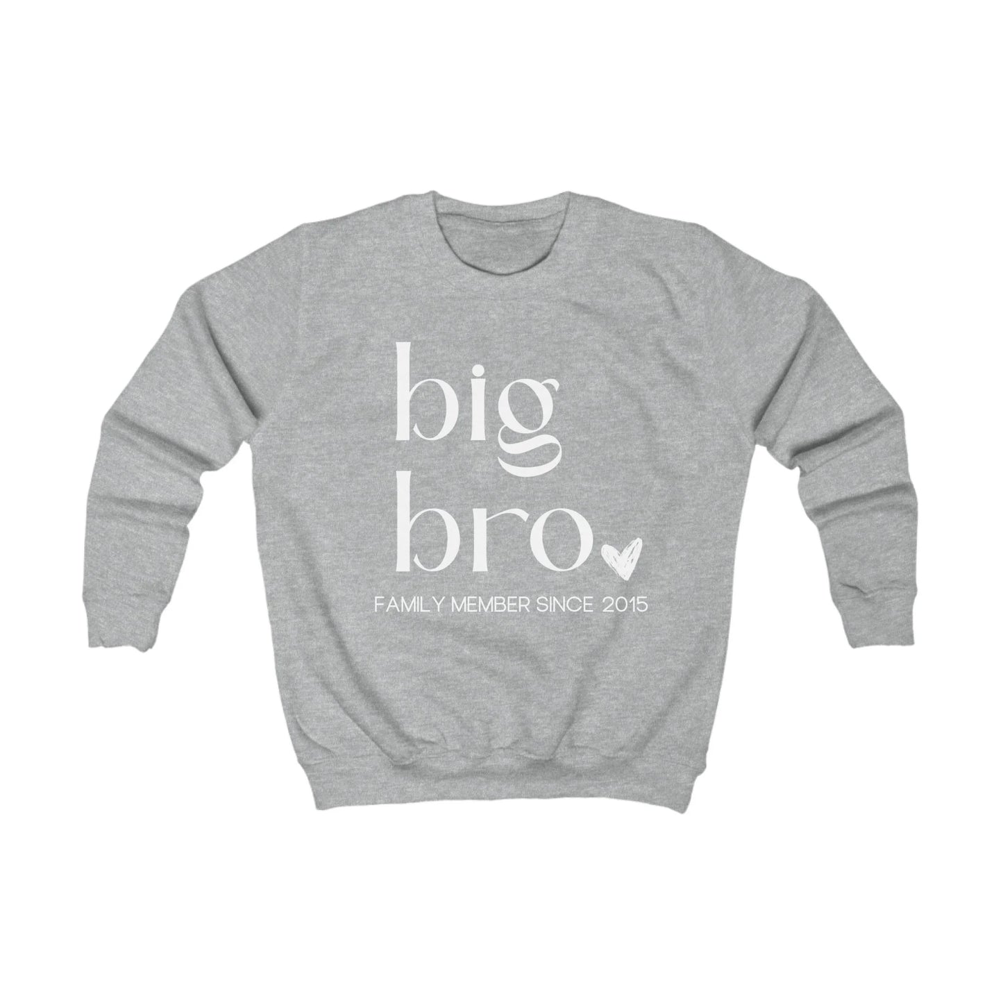 mamagibt Kinder Sweatshirt kleiner Bruder Kinder Sweatshirt kleiner Bruder Heather Grey