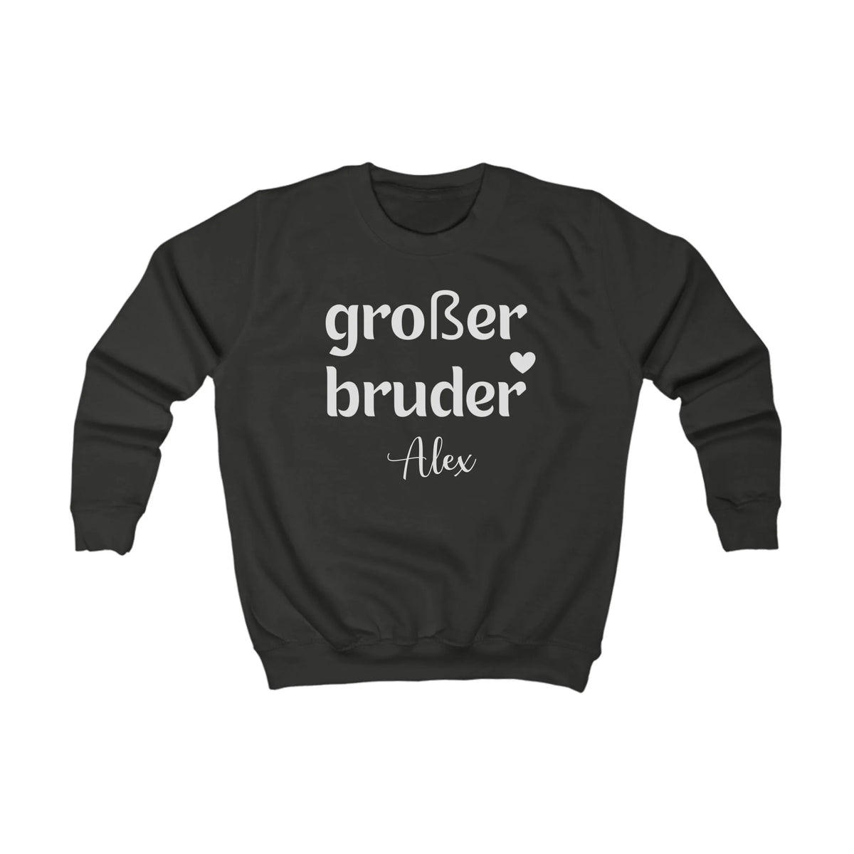 Printify Kinder Sweatshirt großer Bruder Kinder Sweatshirt großer Bruder Jet Black