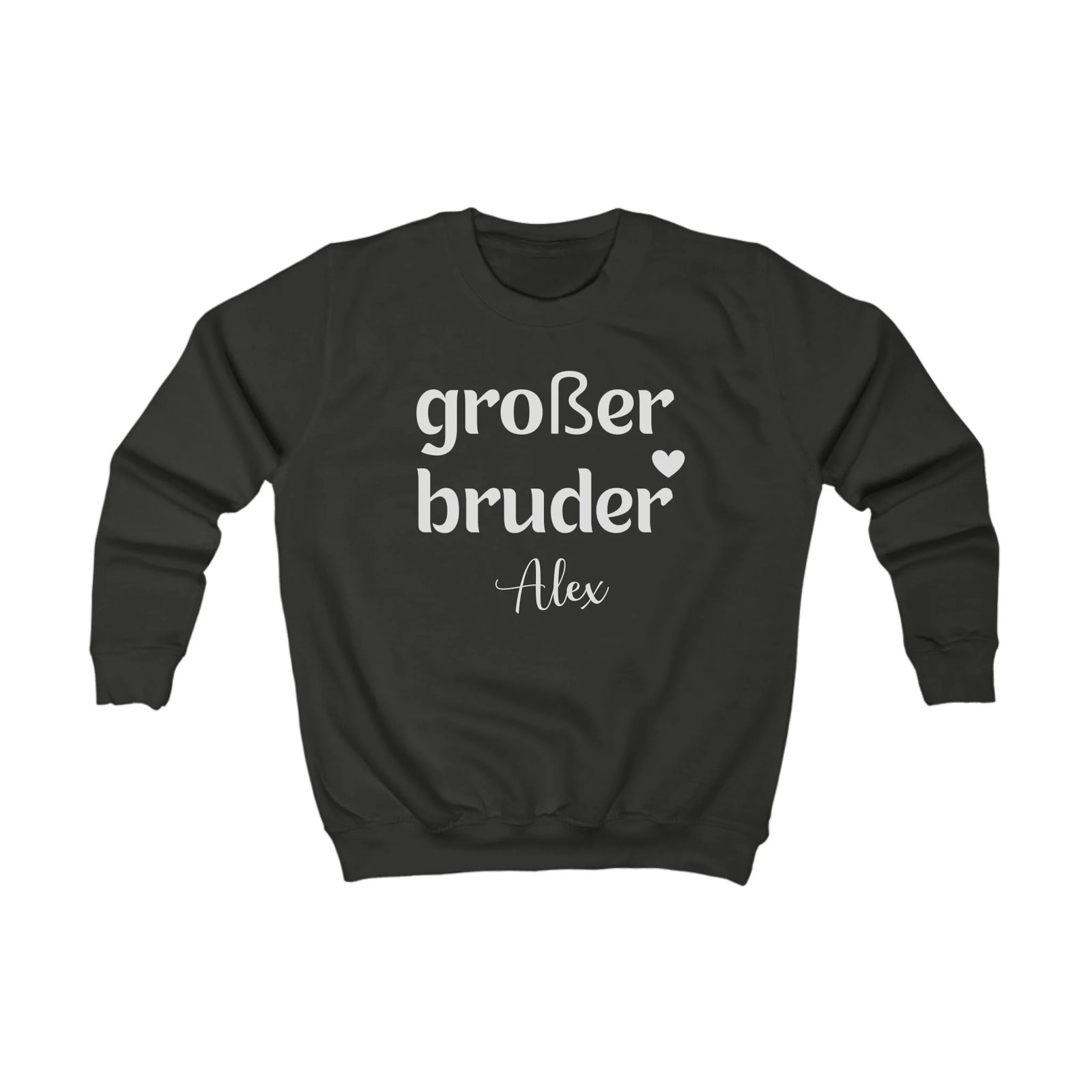 Printify Kinder Sweatshirt großer Bruder Kinder Sweatshirt großer Bruder Jet Black