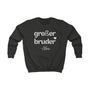Printify Kinder Sweatshirt großer Bruder Kinder Sweatshirt großer Bruder Jet Black