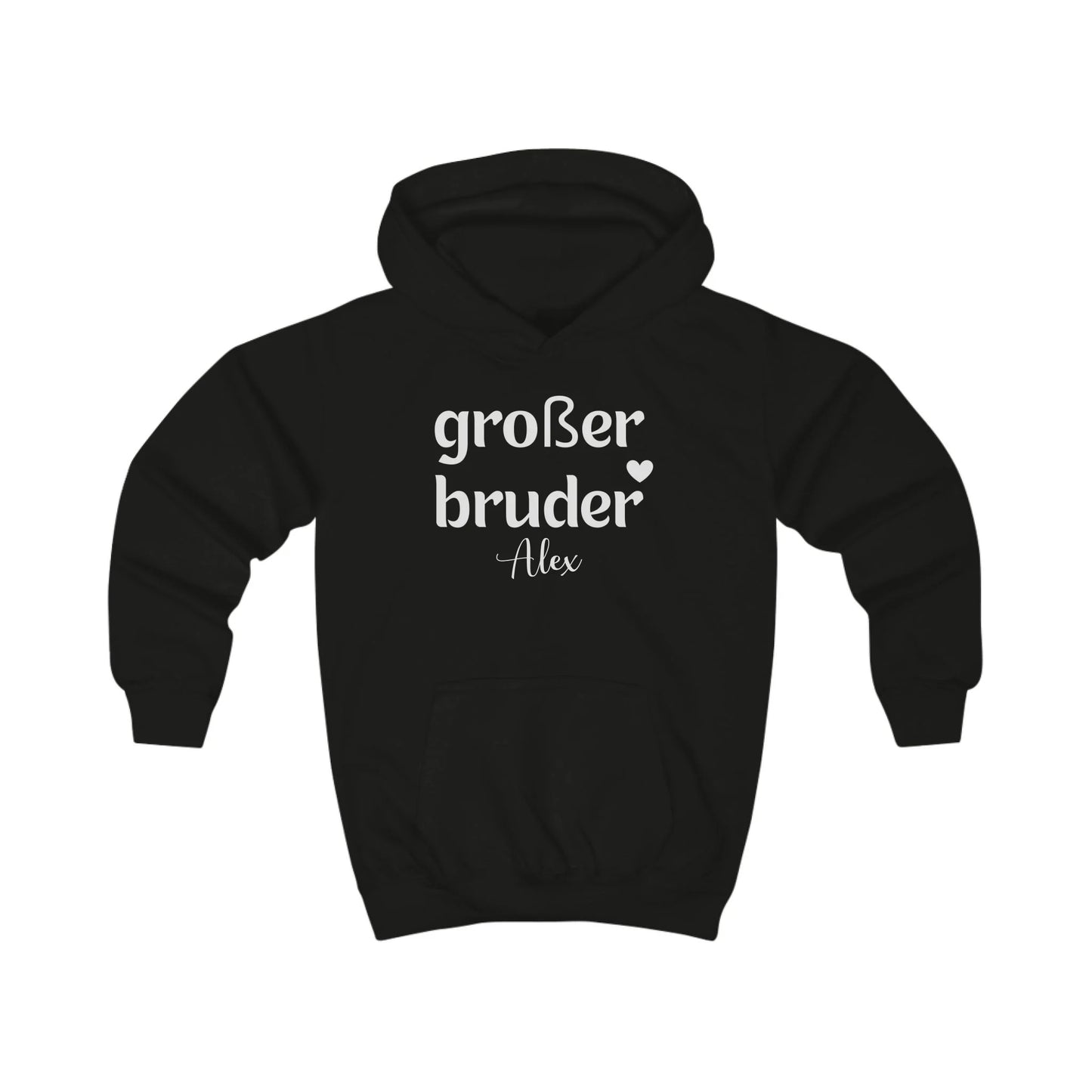 mamagibt Hoodie Kinder großer Bruder Hoodie Kinder großer Bruder Jet Black