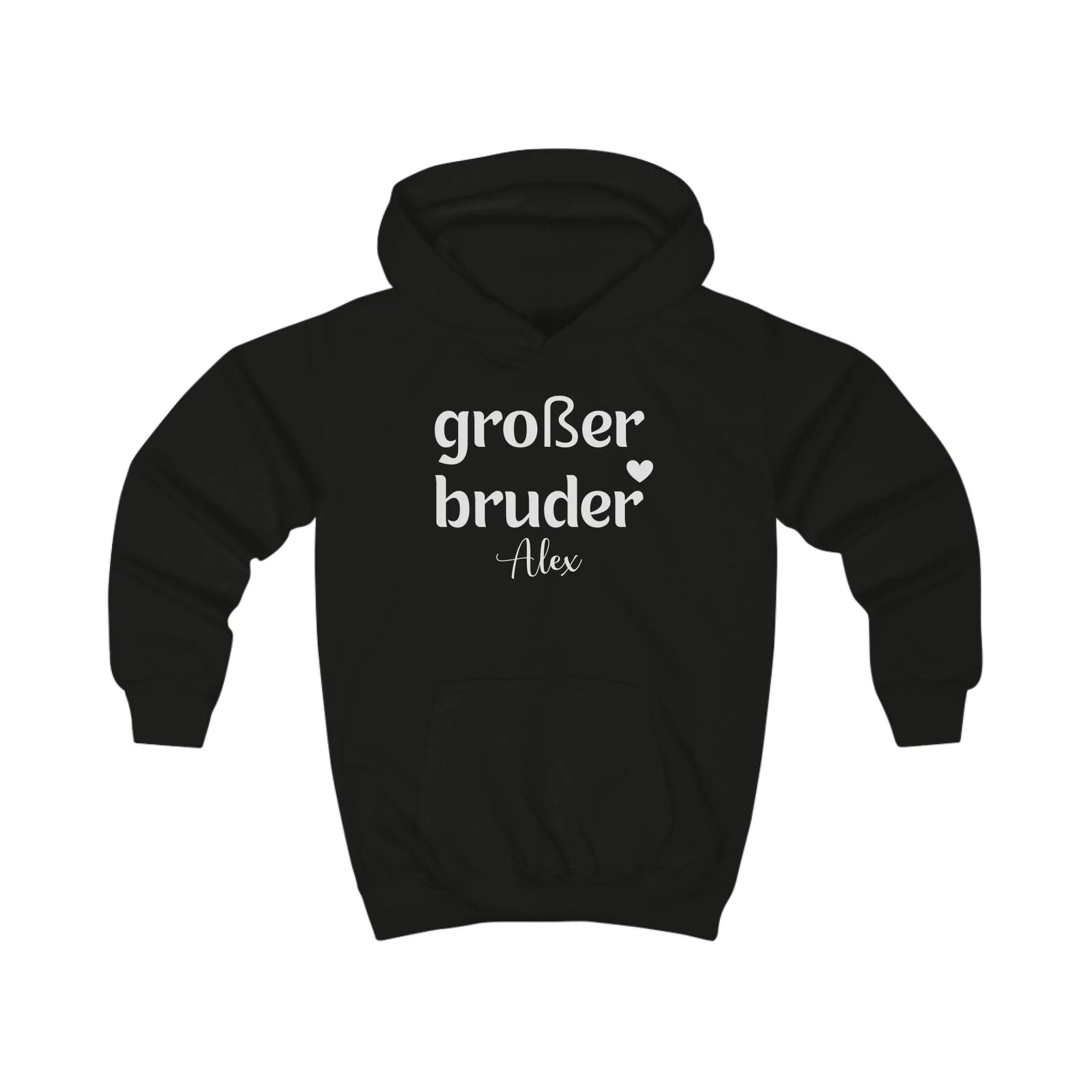 mamagibt Hoodie Kinder großer Bruder Hoodie Kinder großer Bruder Jet Black