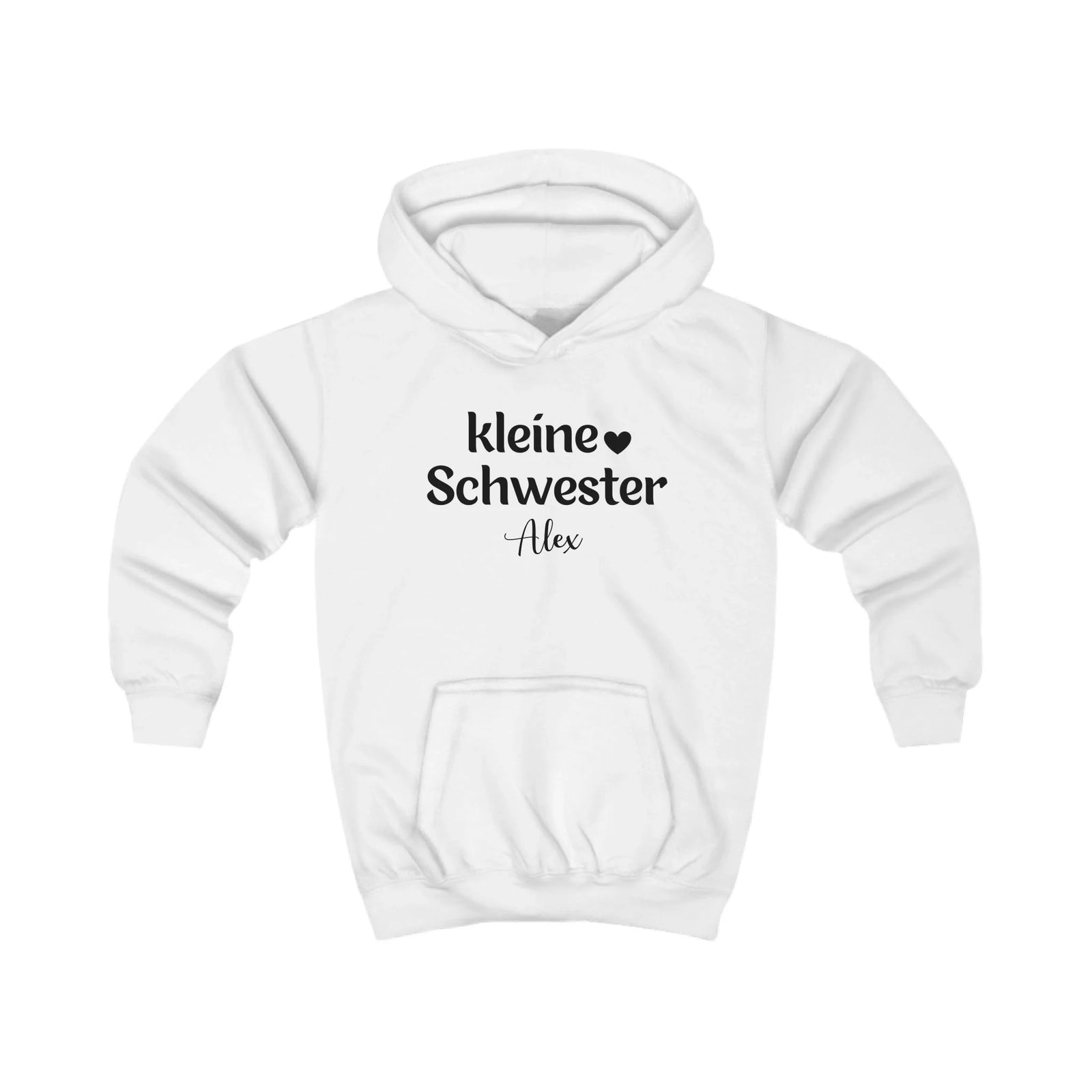 mamagibt Hoodie Kinder kleine Schwester Hoodie Kinder kleine Schwester Arctic White