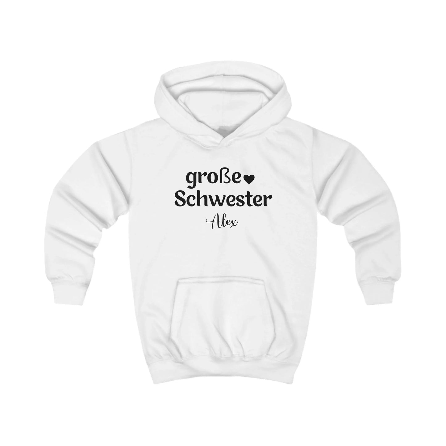 mamagibt Hoodie Kinder große Schwester Hoodie Kinder große Schwester Arctic White