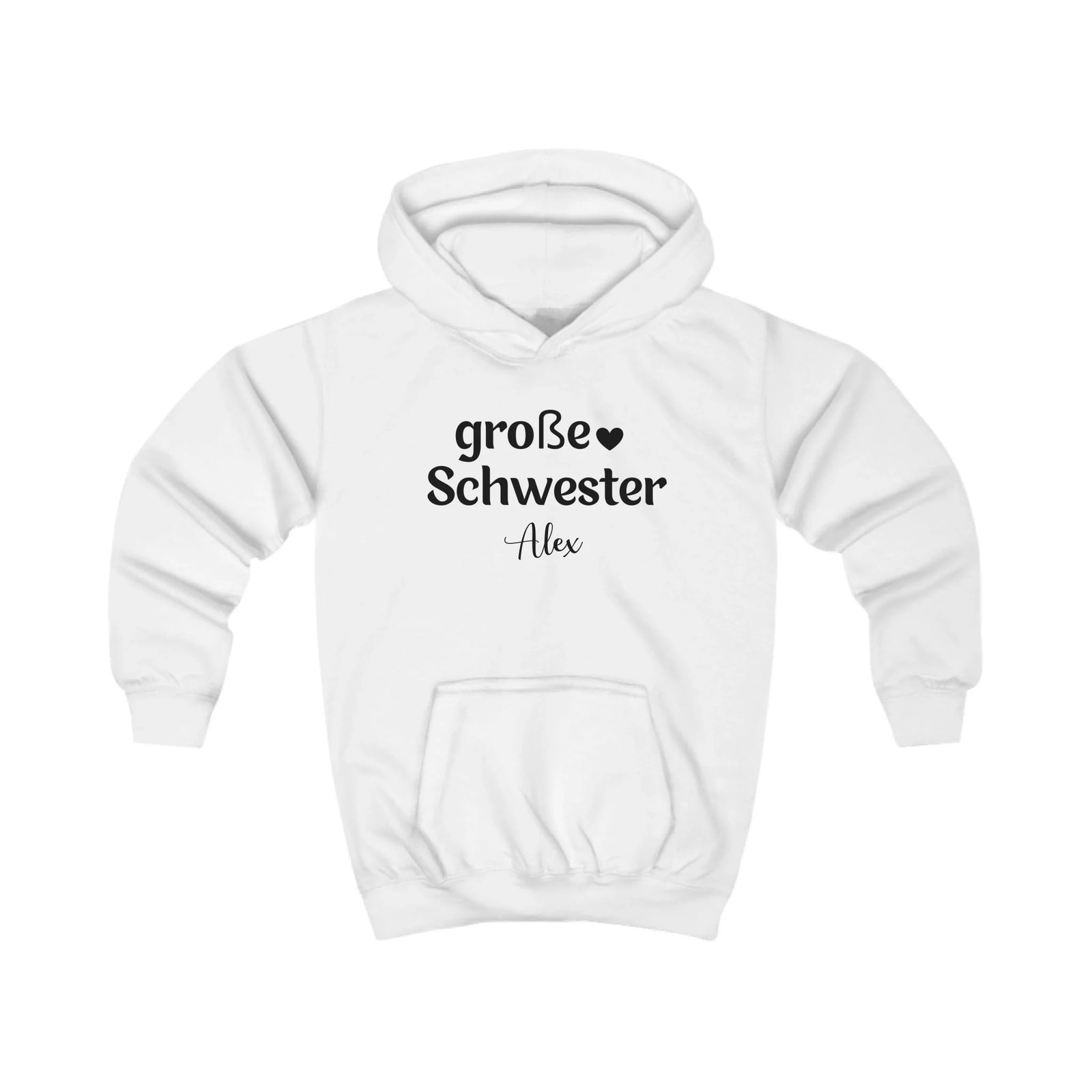 mamagibt Hoodie Kinder große Schwester Hoodie Kinder große Schwester Arctic White