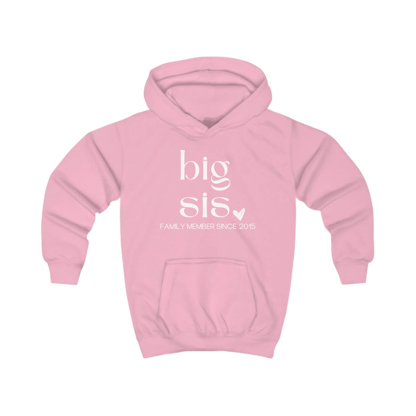 mamagibt Hoodie Kinder big sis Hoodie Kinder big sis Baby Pink