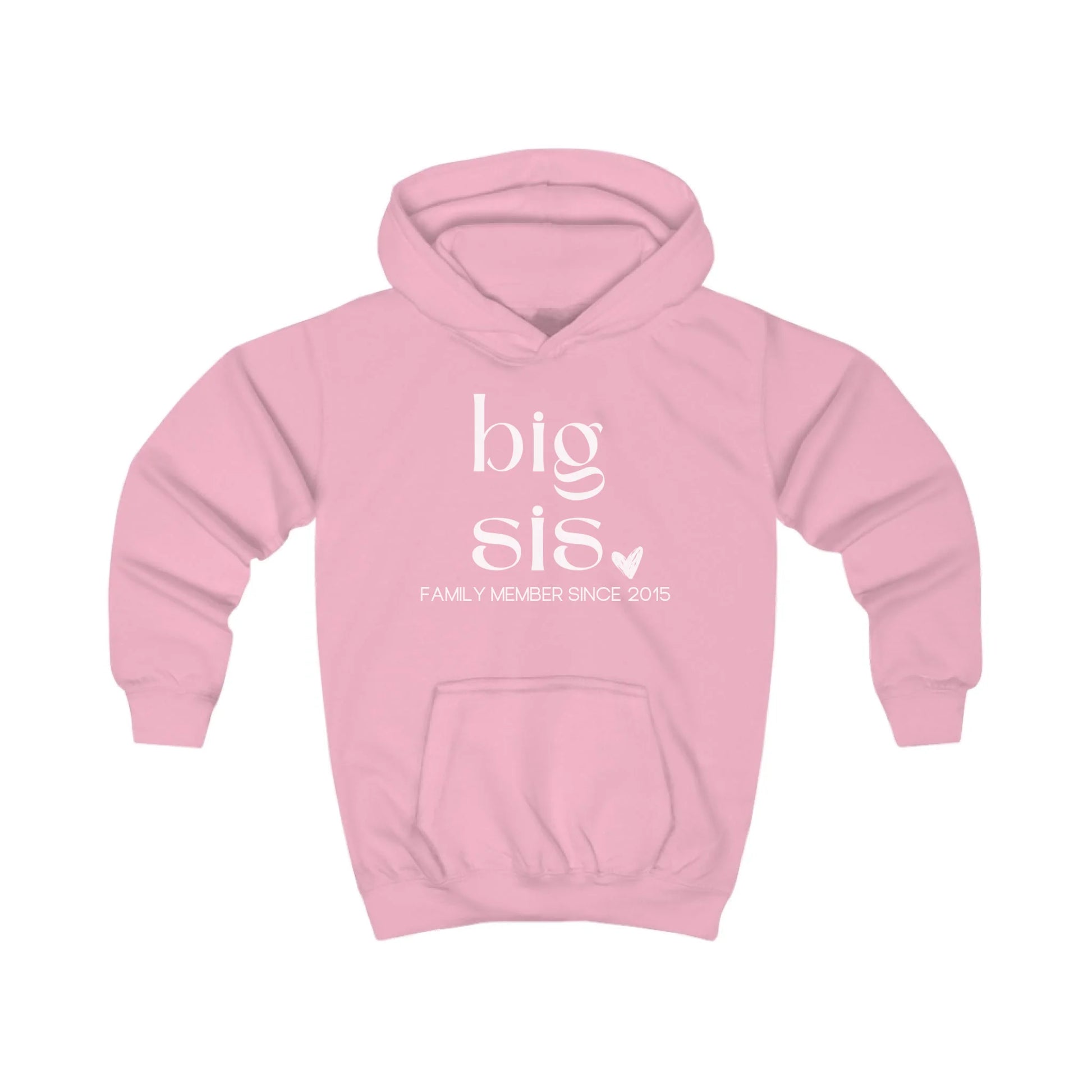 mamagibt Hoodie Kinder big sis Hoodie Kinder big sis Baby Pink
