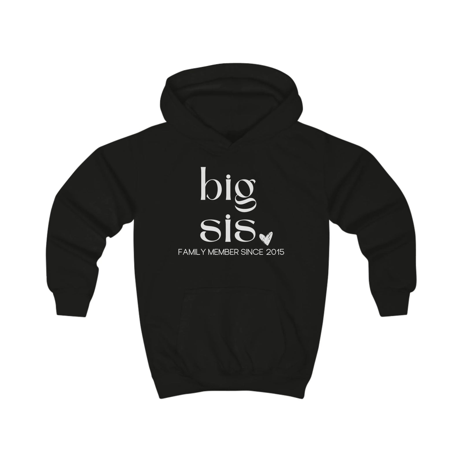 mamagibt Hoodie Kinder big sis Hoodie Kinder big sis Jet Black