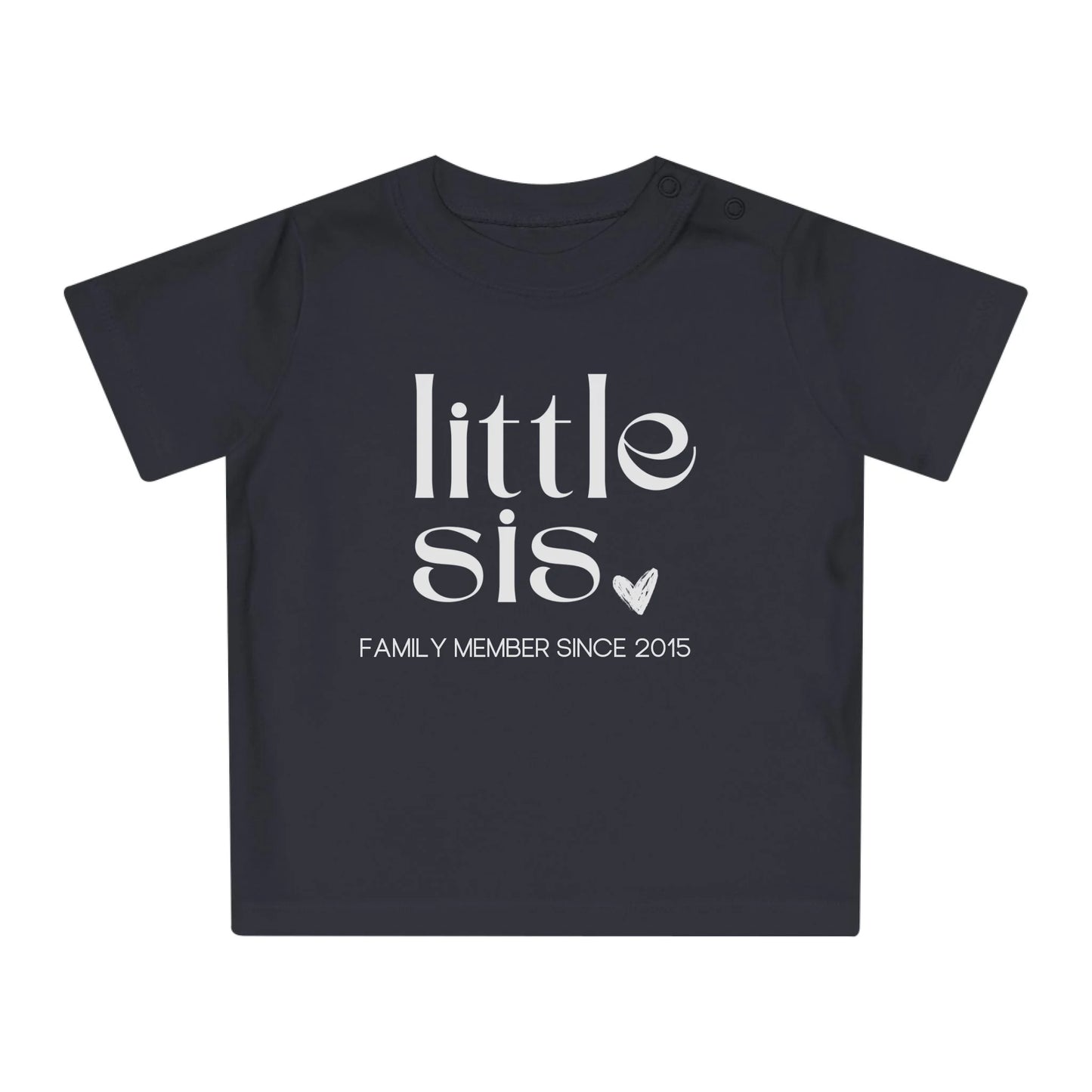 mamagibt T-Shirt Baby lil sis Herz T-Shirt Baby lil sis Herz Black