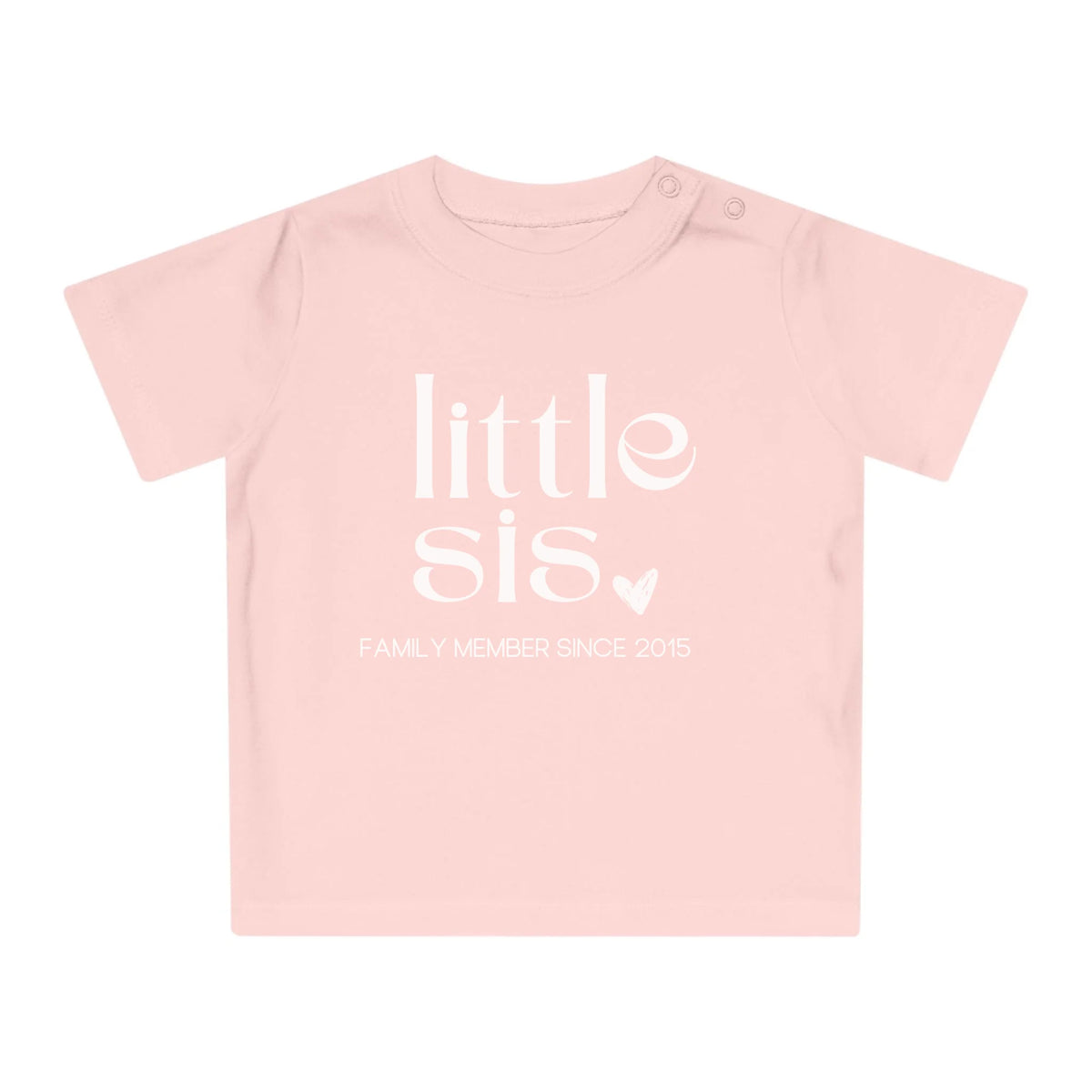 mamagibt T-Shirt Baby lil sis Herz T-Shirt Baby lil sis Herz Powder Pink