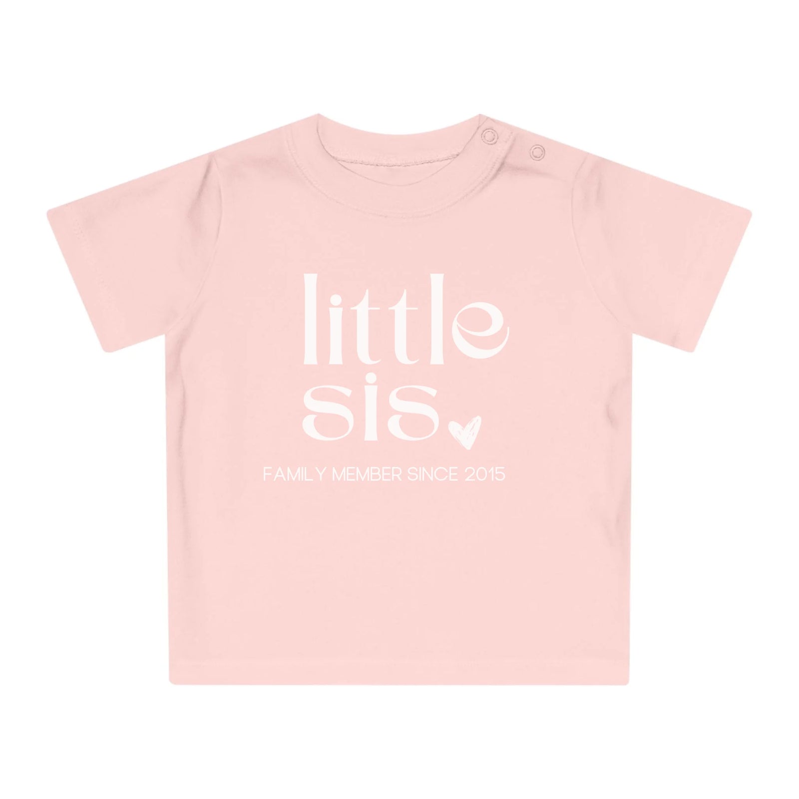 mamagibt T-Shirt Baby lil sis Herz T-Shirt Baby lil sis Herz Powder Pink