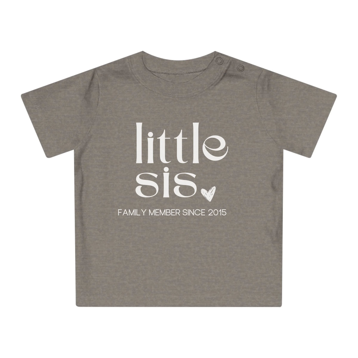 mamagibt T-Shirt Baby lil sis Herz T-Shirt Baby lil sis Herz Heather Grey Melange