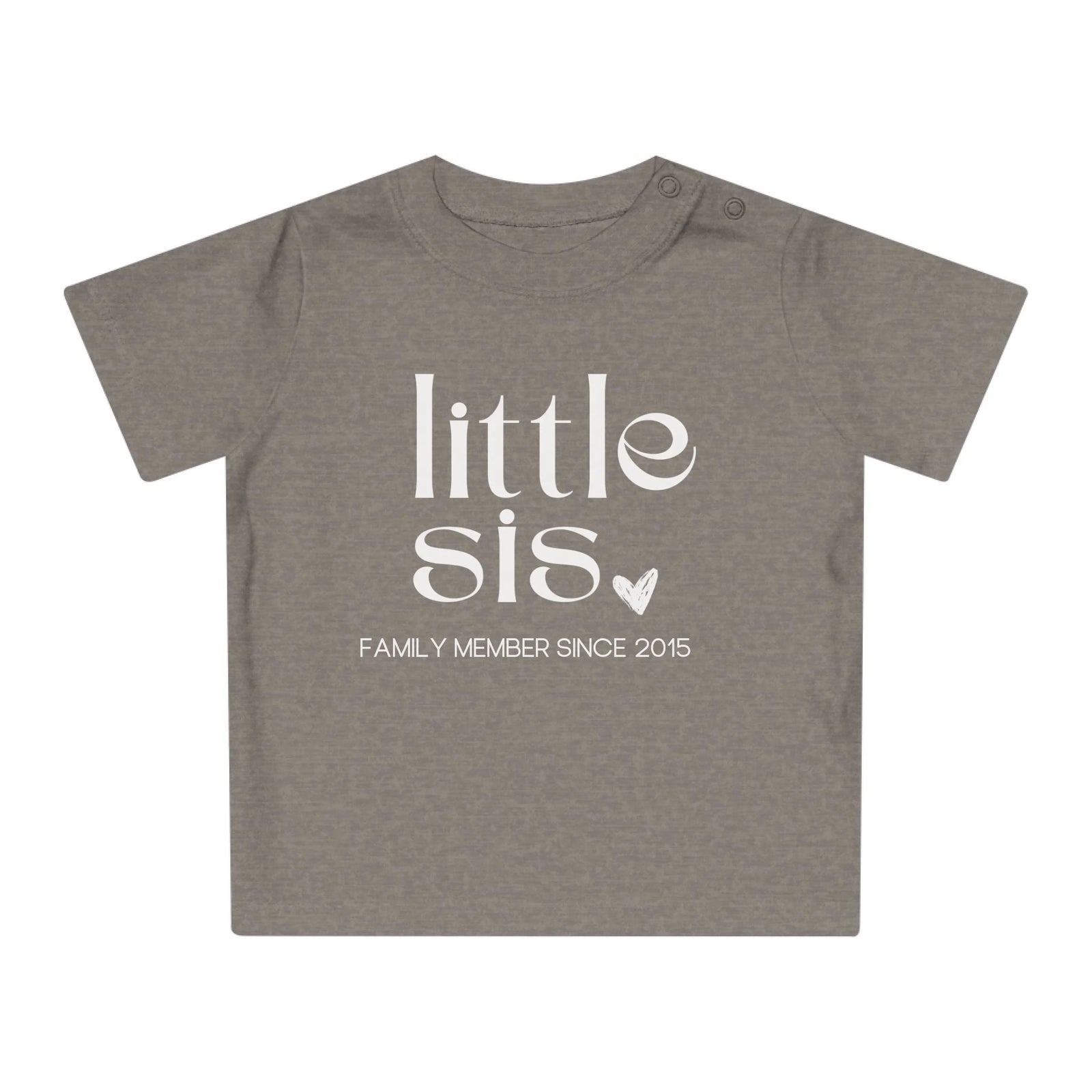 mamagibt T-Shirt Baby lil sis Herz T-Shirt Baby lil sis Herz Heather Grey Melange