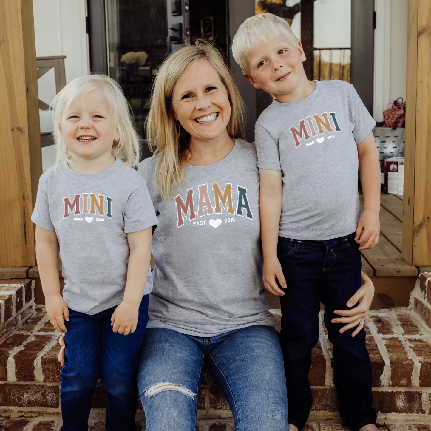 mamagibt T-Shirt Mama und Mini Montana Shades T-Shirt Mama und Mini Montana Shades Sport Grey