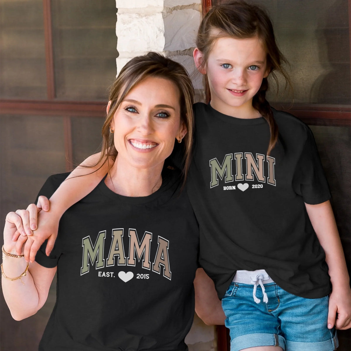 mamagibt T-Shirt Mama und Mini Carmel Sands T-Shirt Mama und Mini Carmel Sands Black
