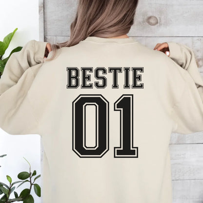 mamagibt Personalisierbares Sweatshirt Bestie mit Zahlen Personalisierbare Hoodie Bestie mit Zahlen1 Sand