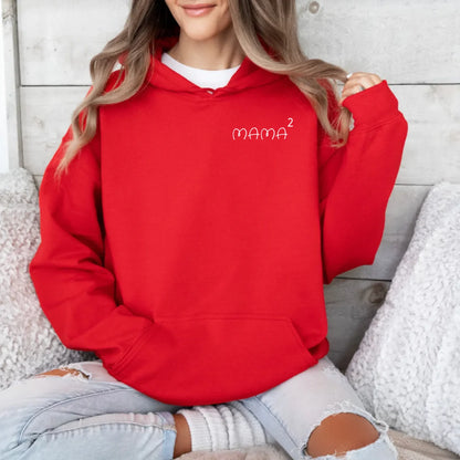 Printify Hoodie Mama personalisiert Hoodie Mama Design 8 Red