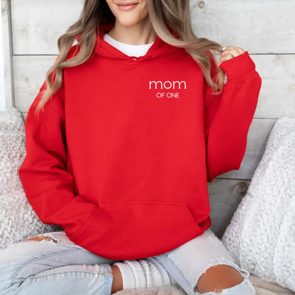 Printify Personalisierter Mama Hoodie Mom of X Hoodie Mama Design 7 Red