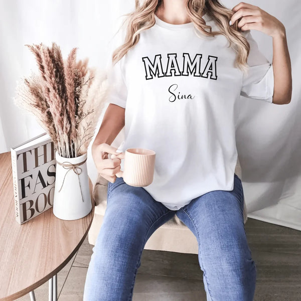 Personaliserbares T-Shirt Mama "Sport" mit Namen