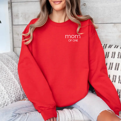 Printify Personalisierbareres Mama Sweatshirt Mama of X Sweatshirt Mama Design 7 Red